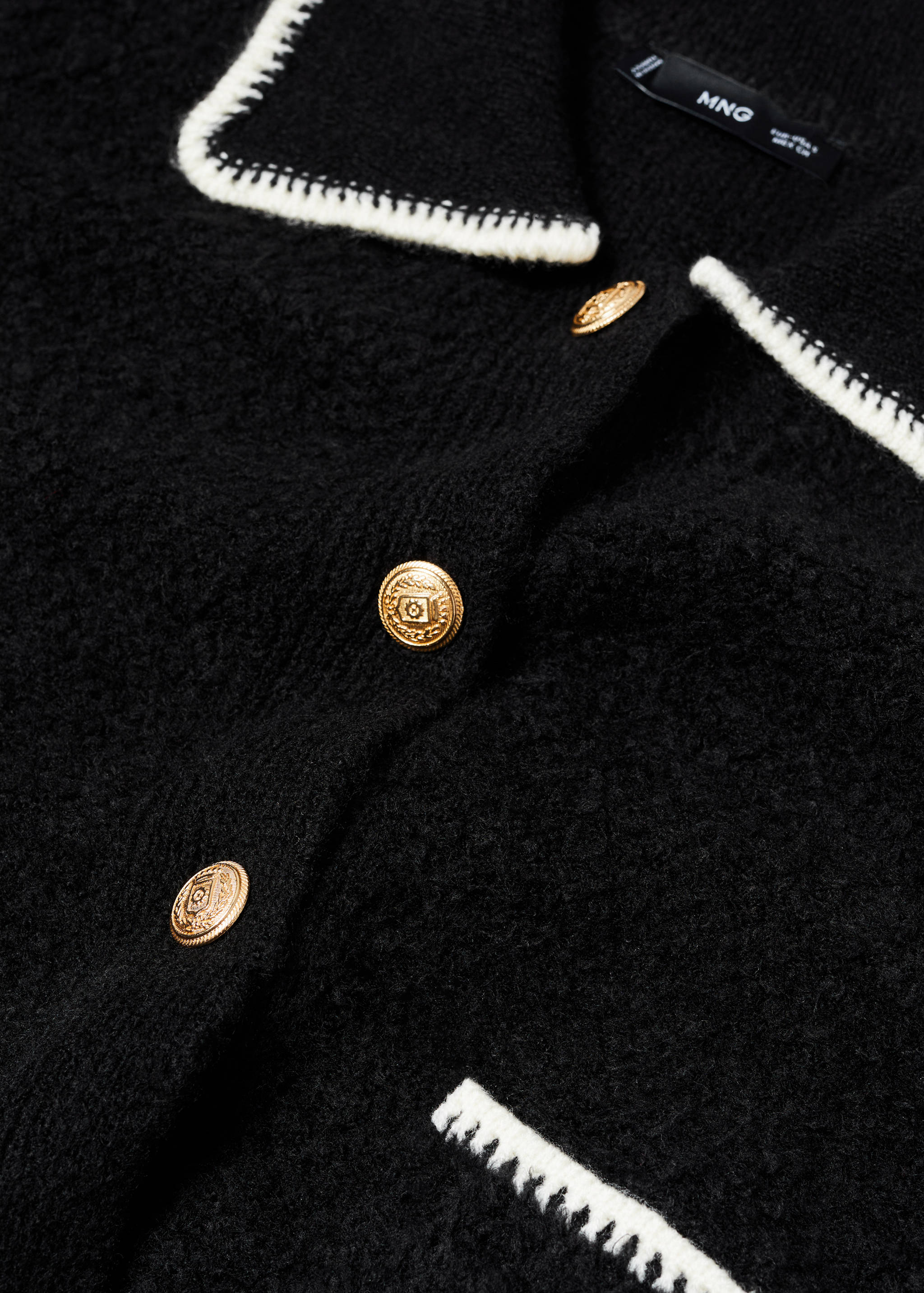 Contrast trims cardigan - Details of the article 8