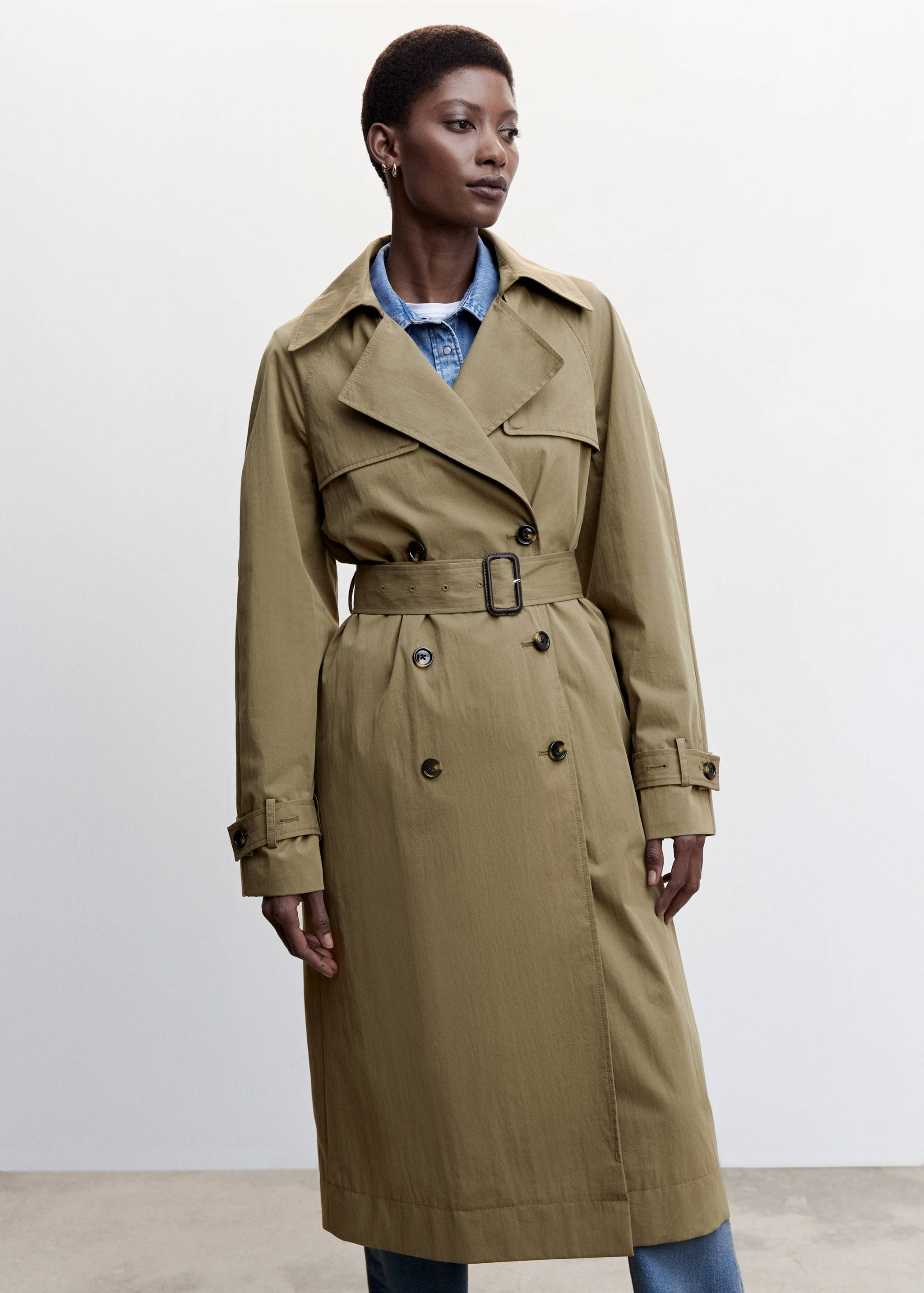 Double-breasted trench coat - Medium plane