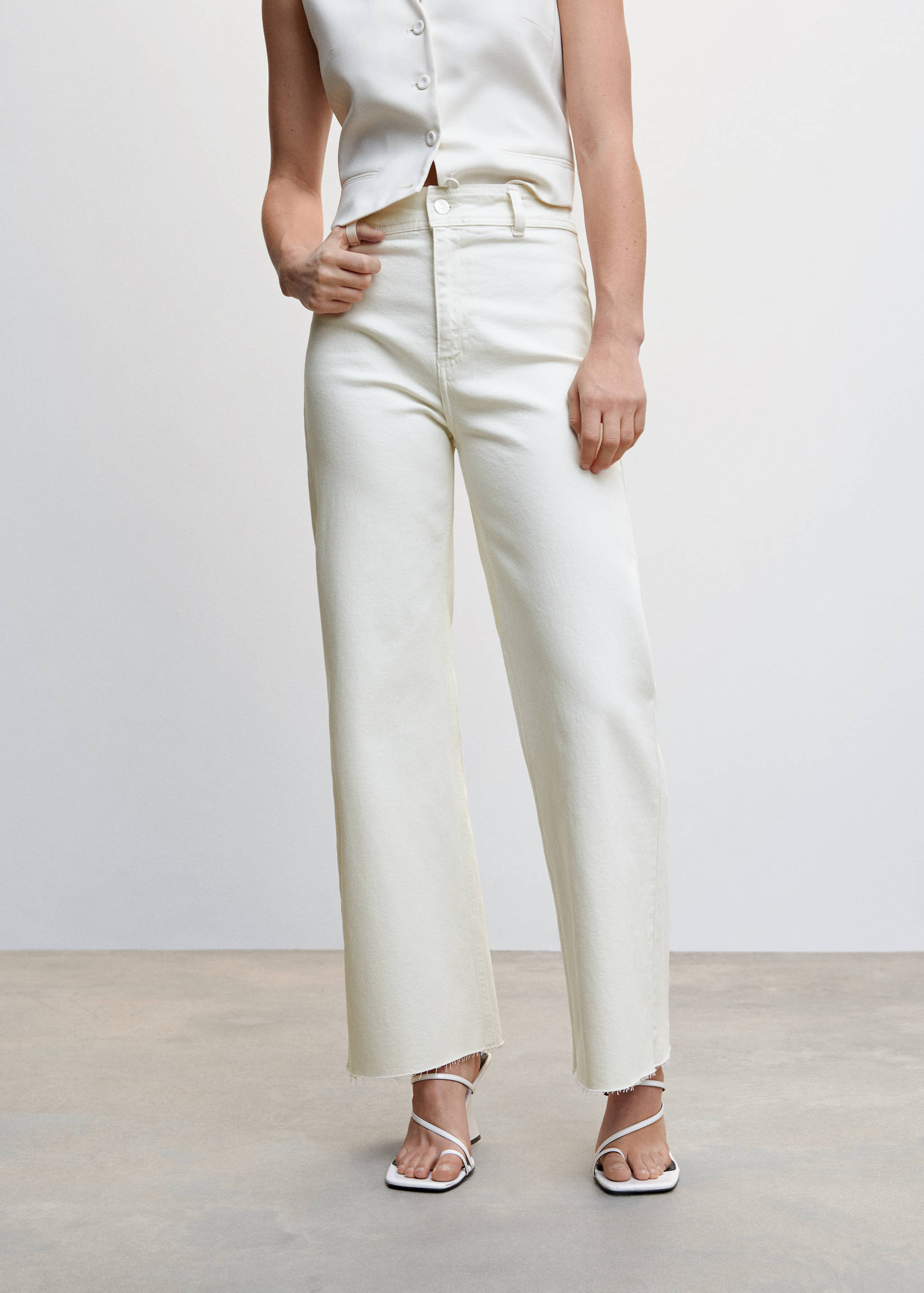 Jeans culotte high waist - Medium plane