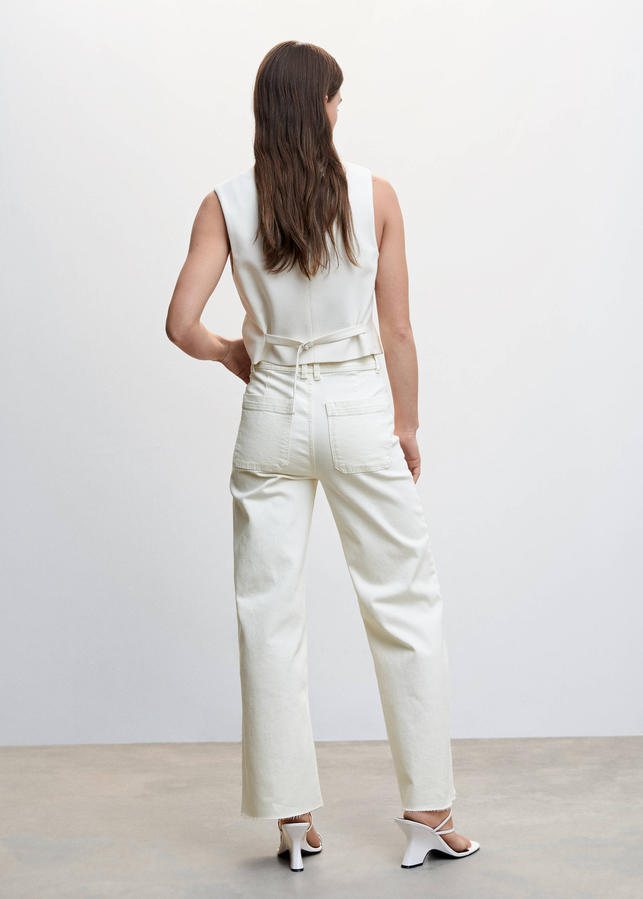 Jeans culotte high waist - Reverse of the article