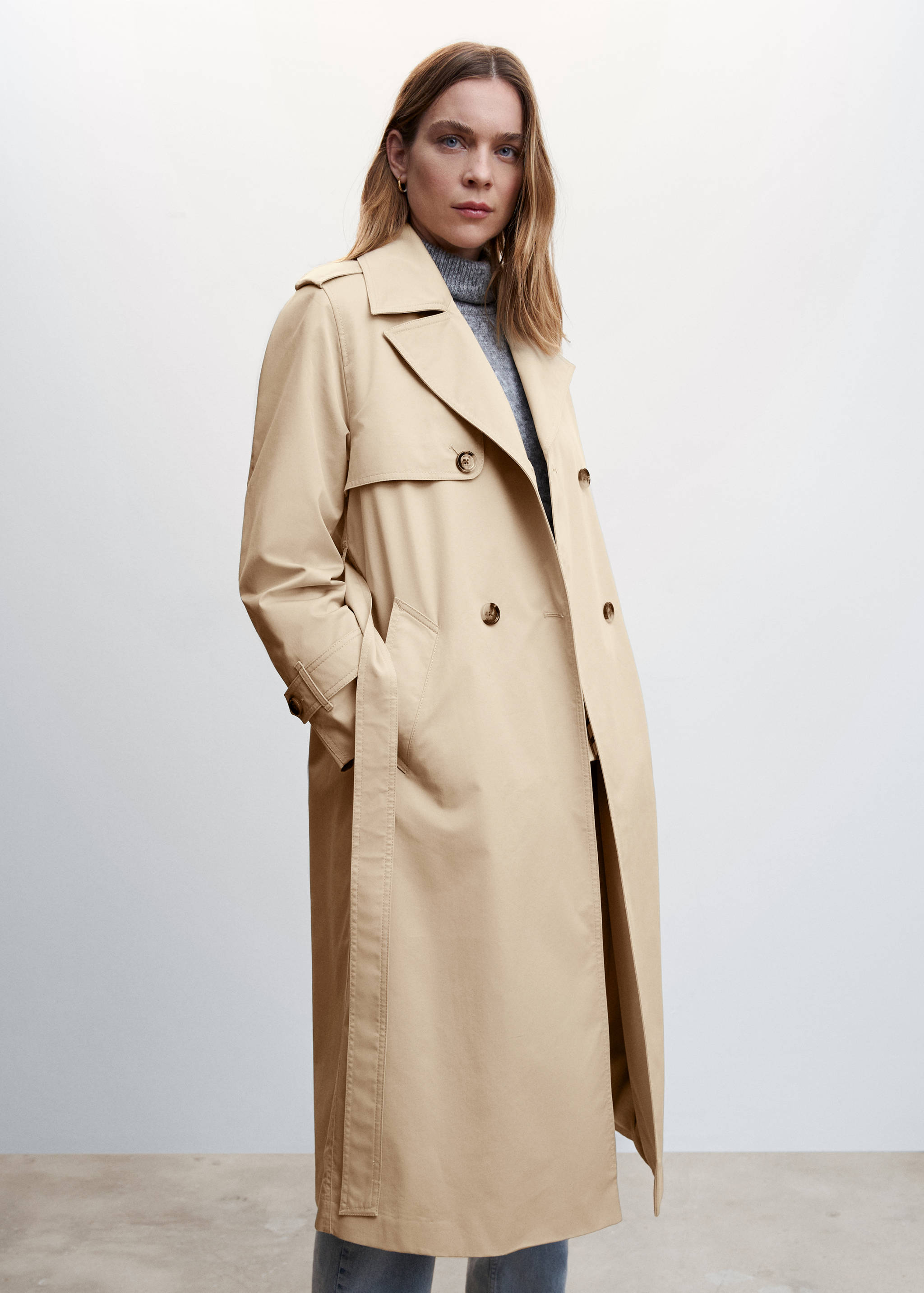 Double-breasted trench coat - Medium plane