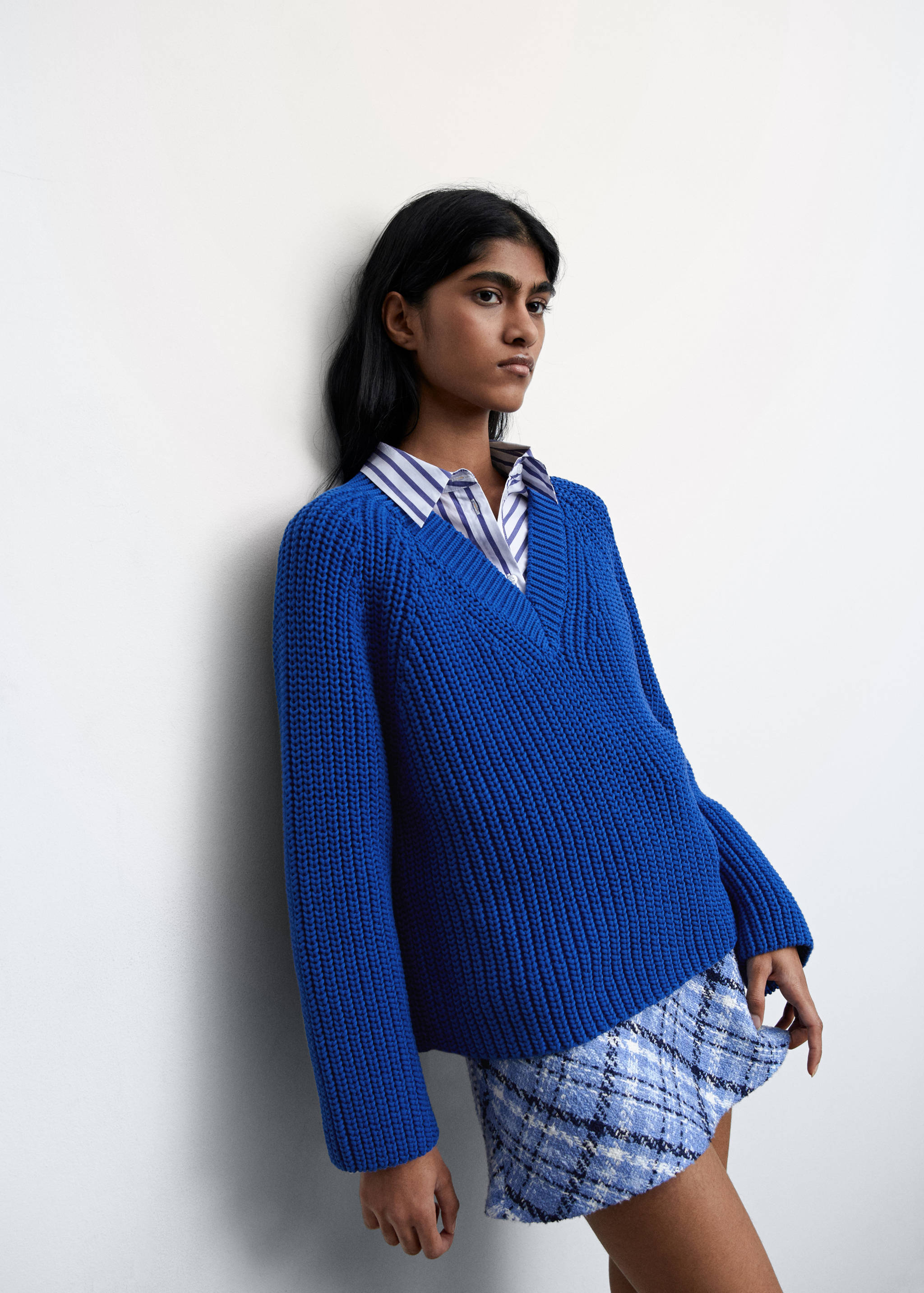 Pull-over grosse maille col V - Détail de l'article 2