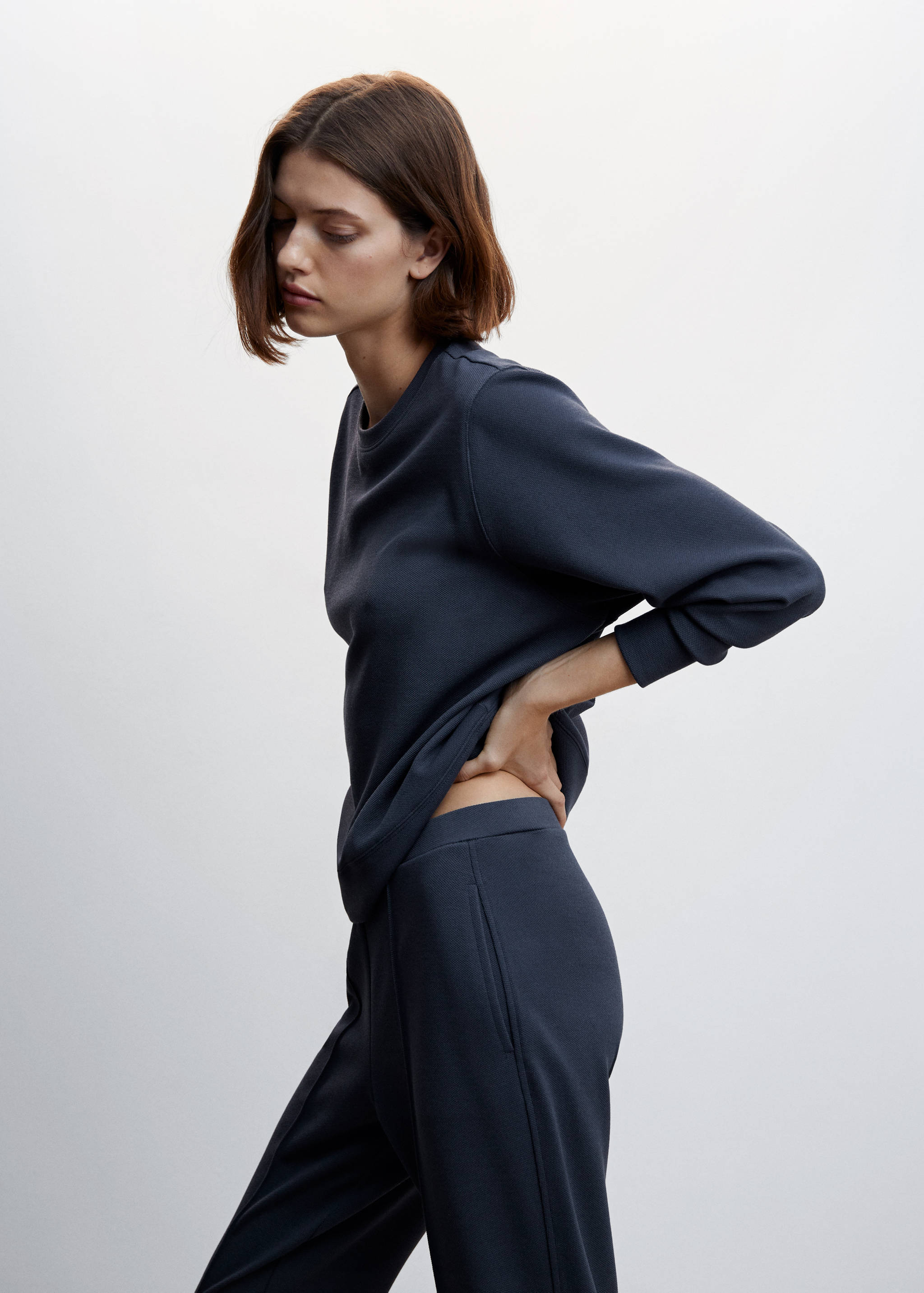 Pique jogger trousers - Details of the article 1