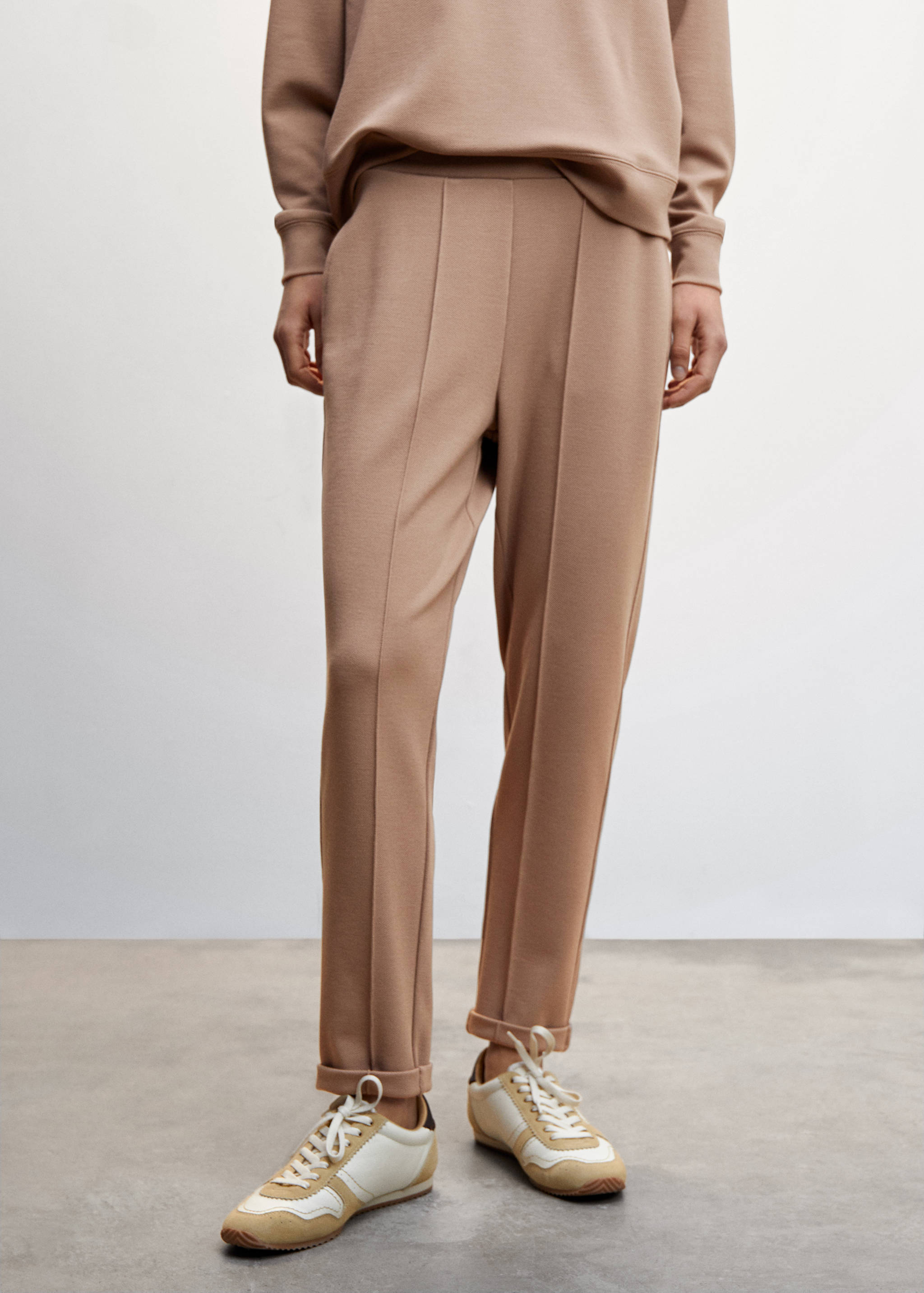 Pique jogger trousers - Medium plane