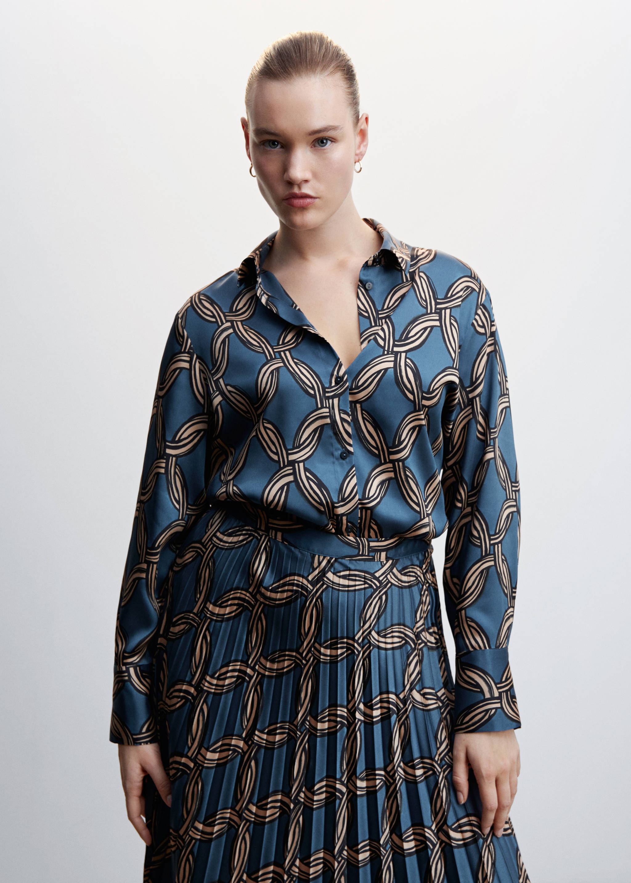 Falda plisada estampado geométrico - Detalle del artículo 5