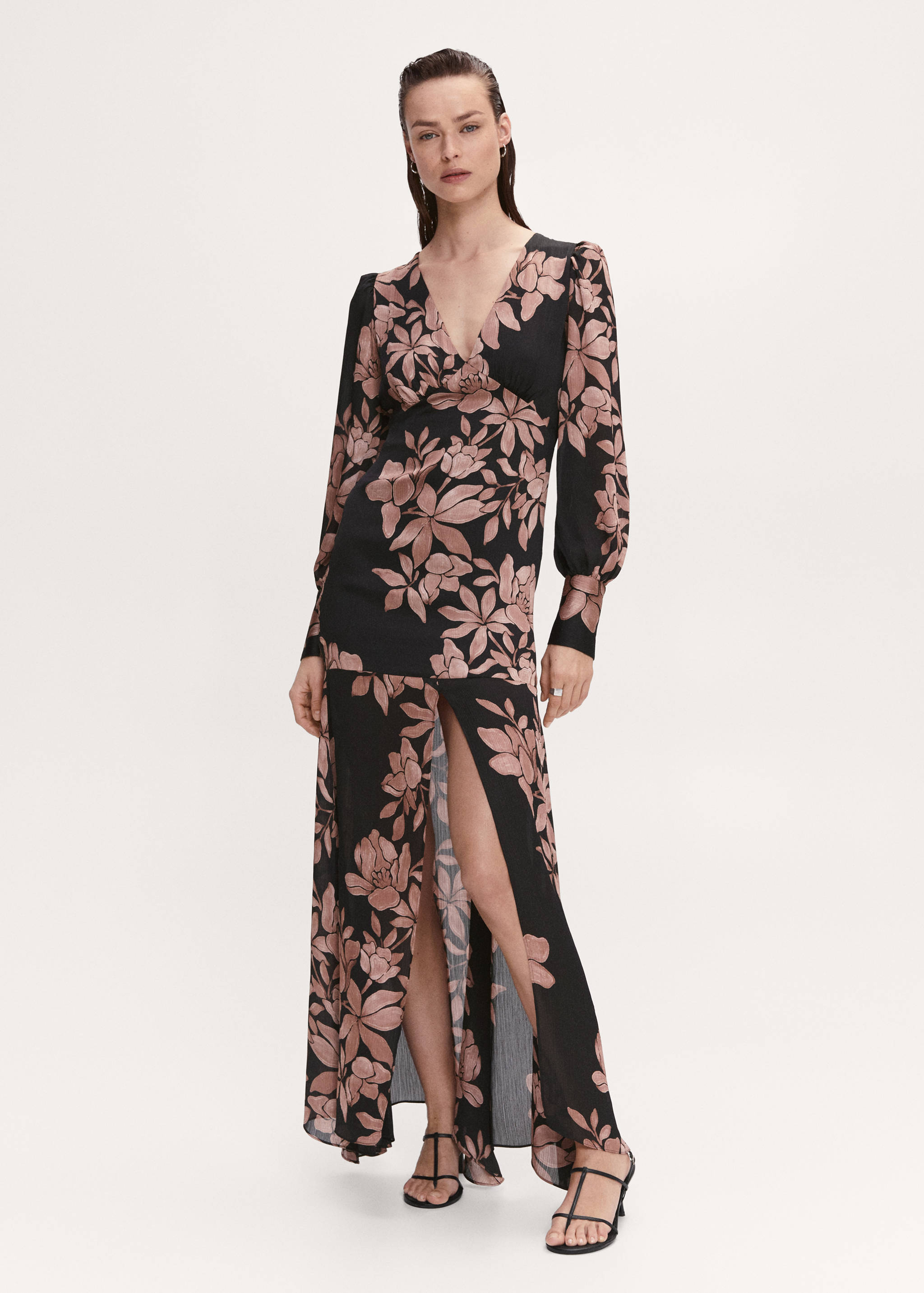 Floral chiffon dress - General plane