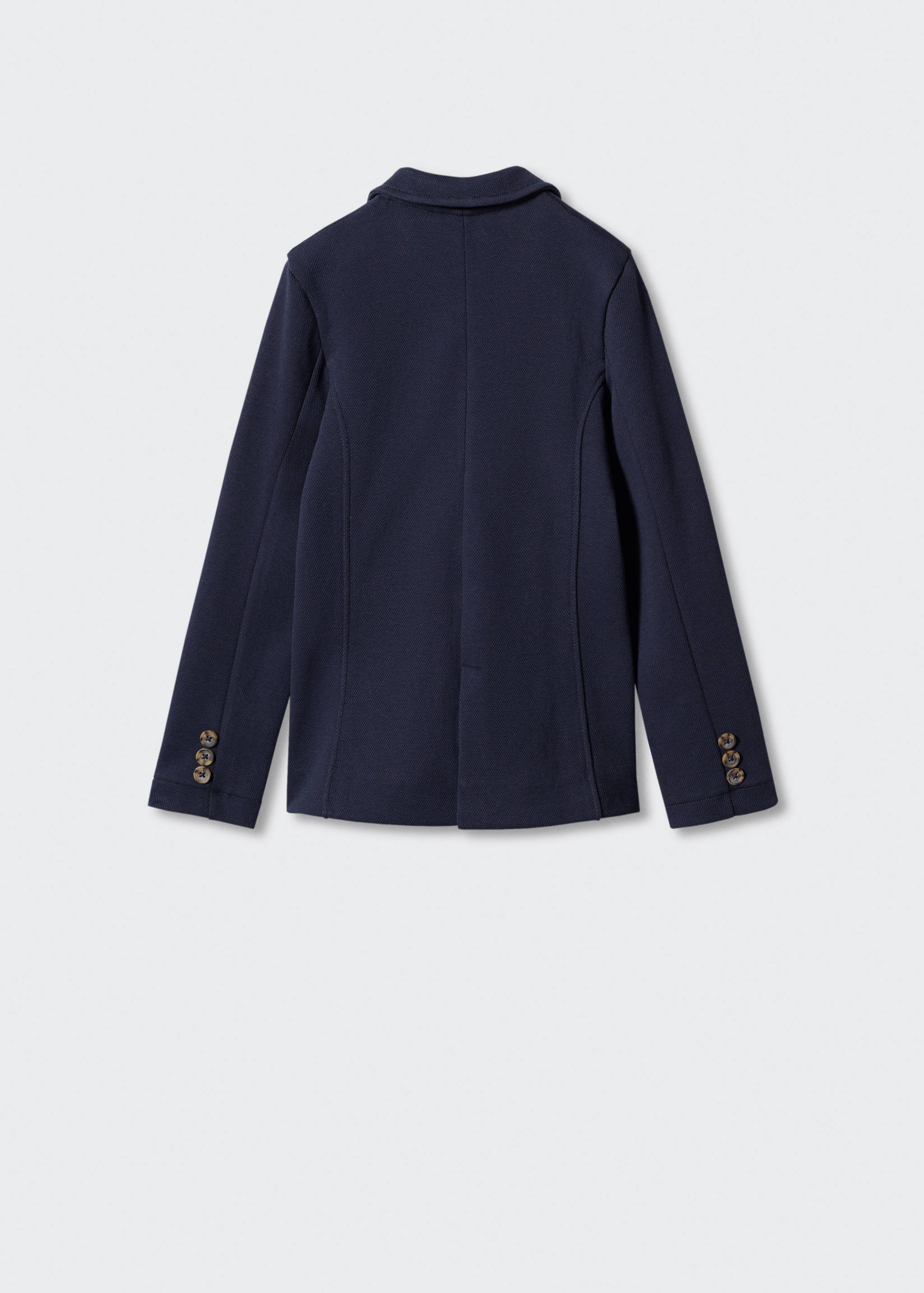 Textured regular fit suit blazer - Reverse of the article