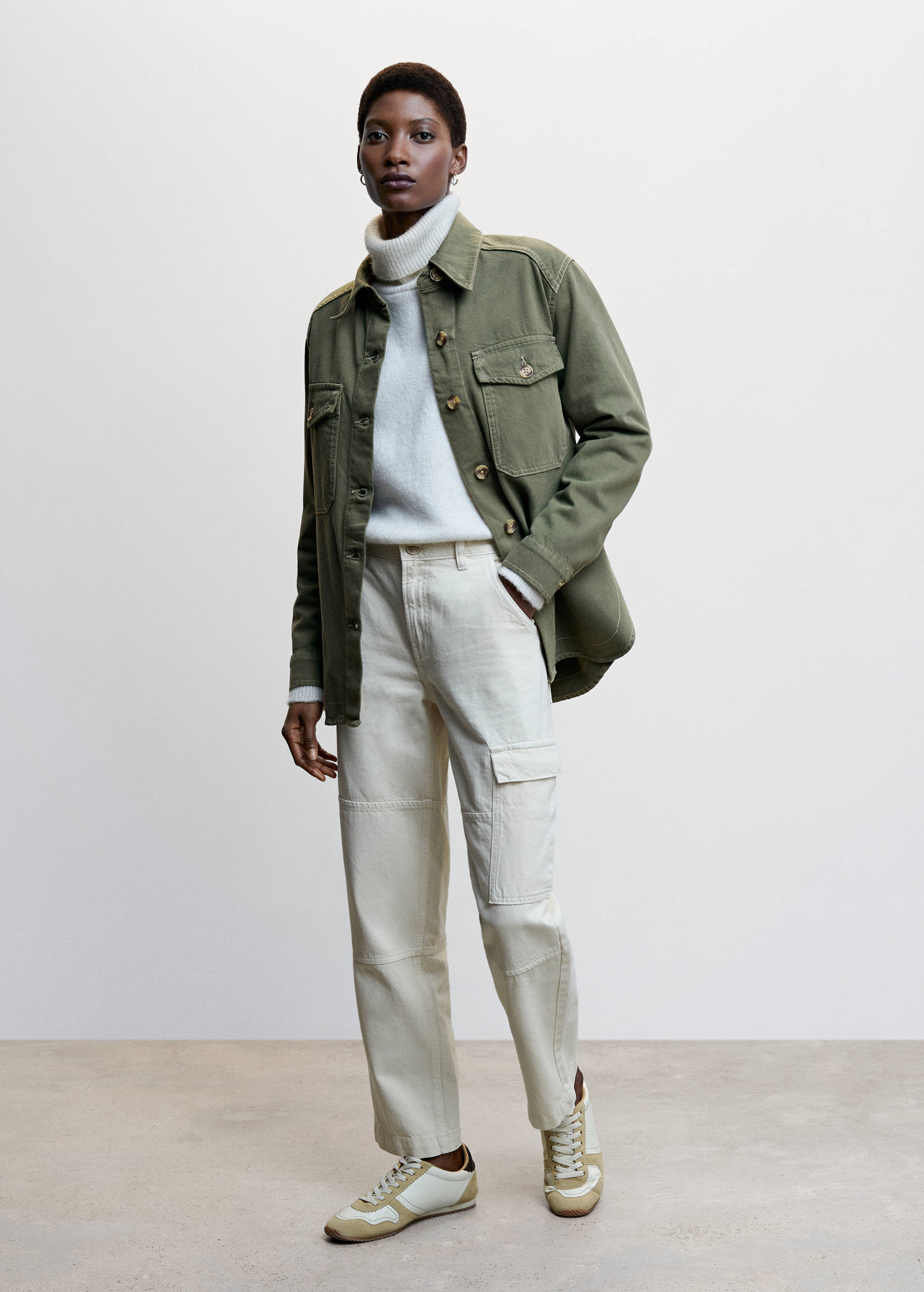 Sobrecamisa algodón bolsillos - Plano general