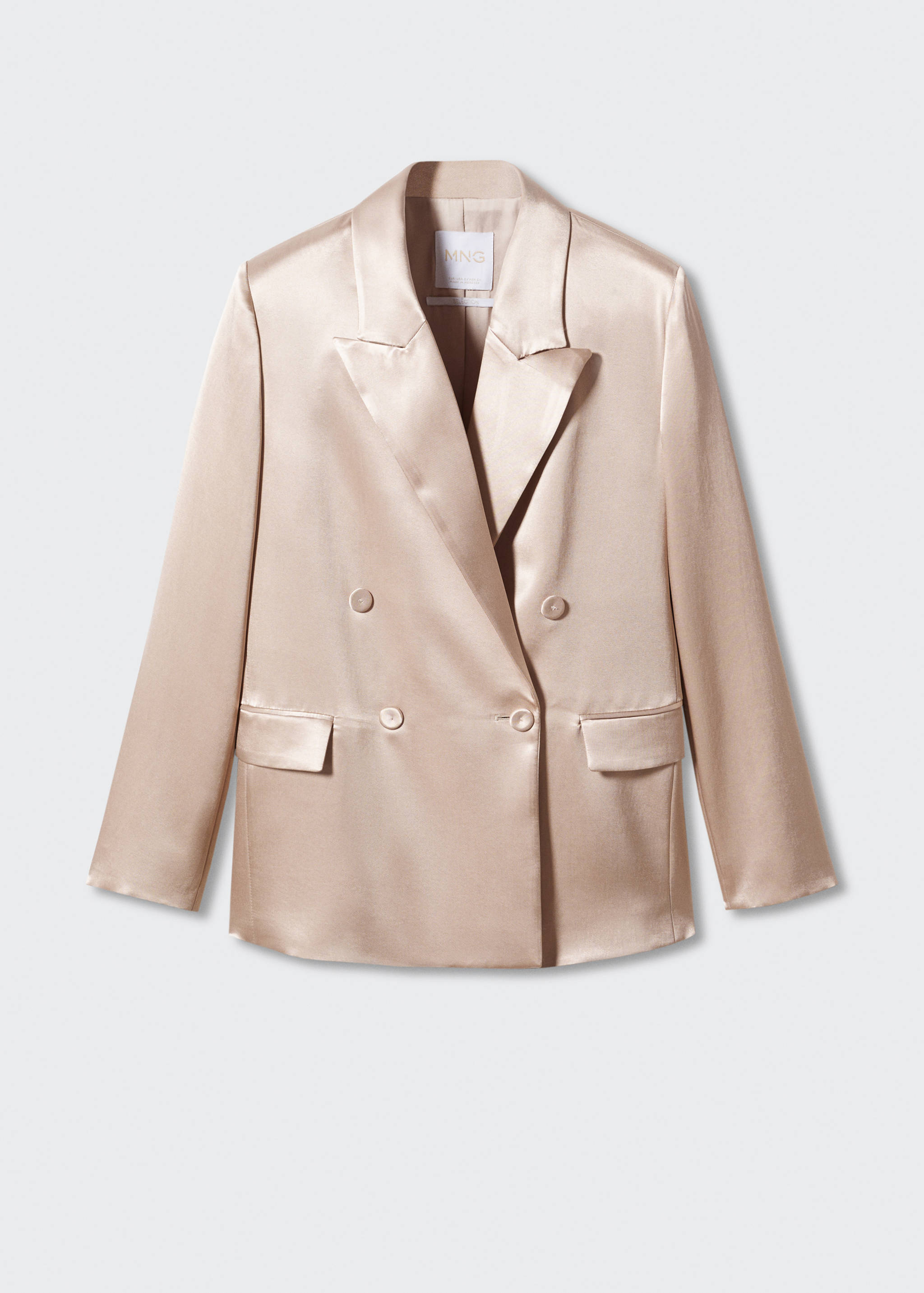 缎面西装夹克 - null