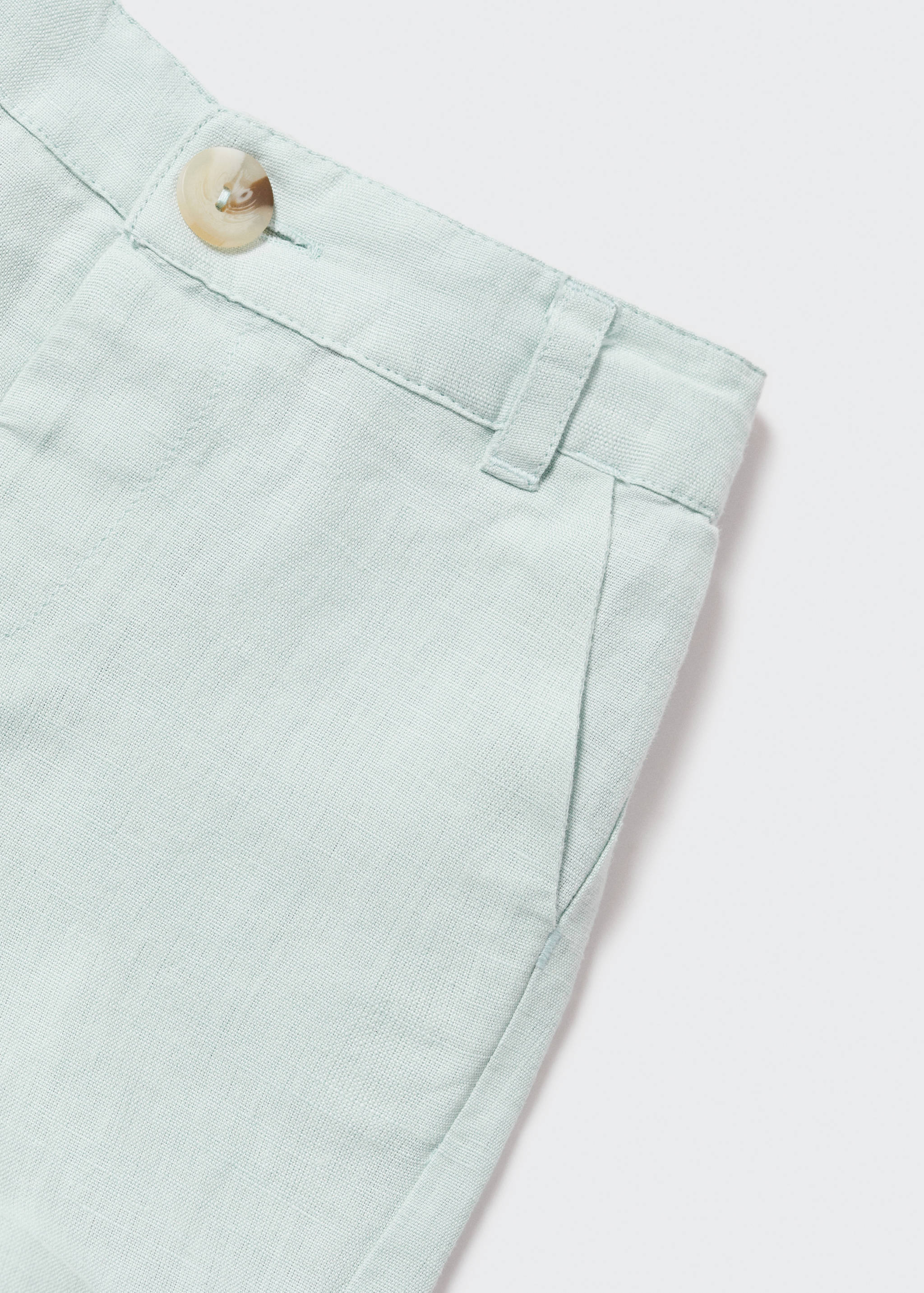 Linen-cotton blend Bermuda short - Details of the article 8