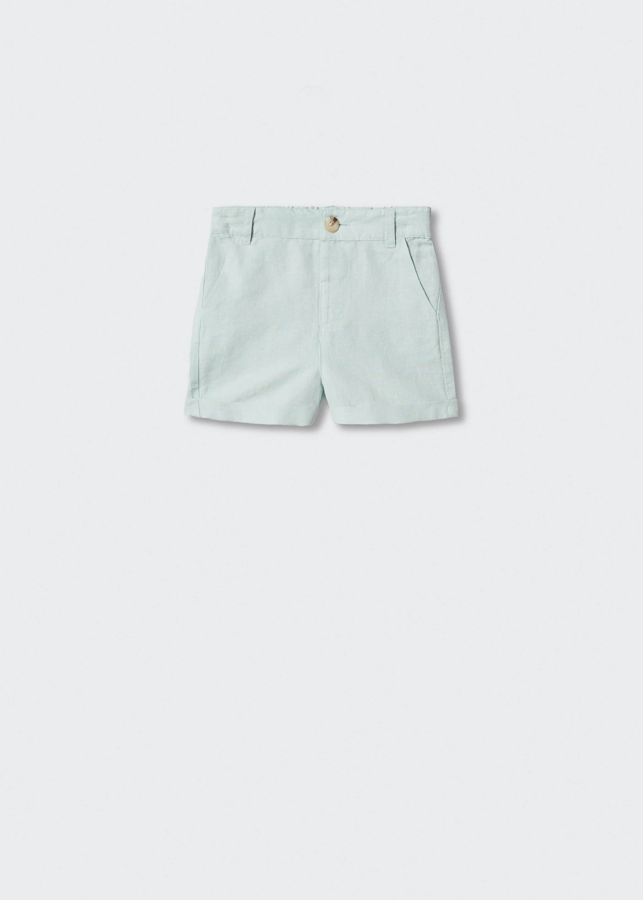 Linen-cotton blend Bermuda short - Article without model
