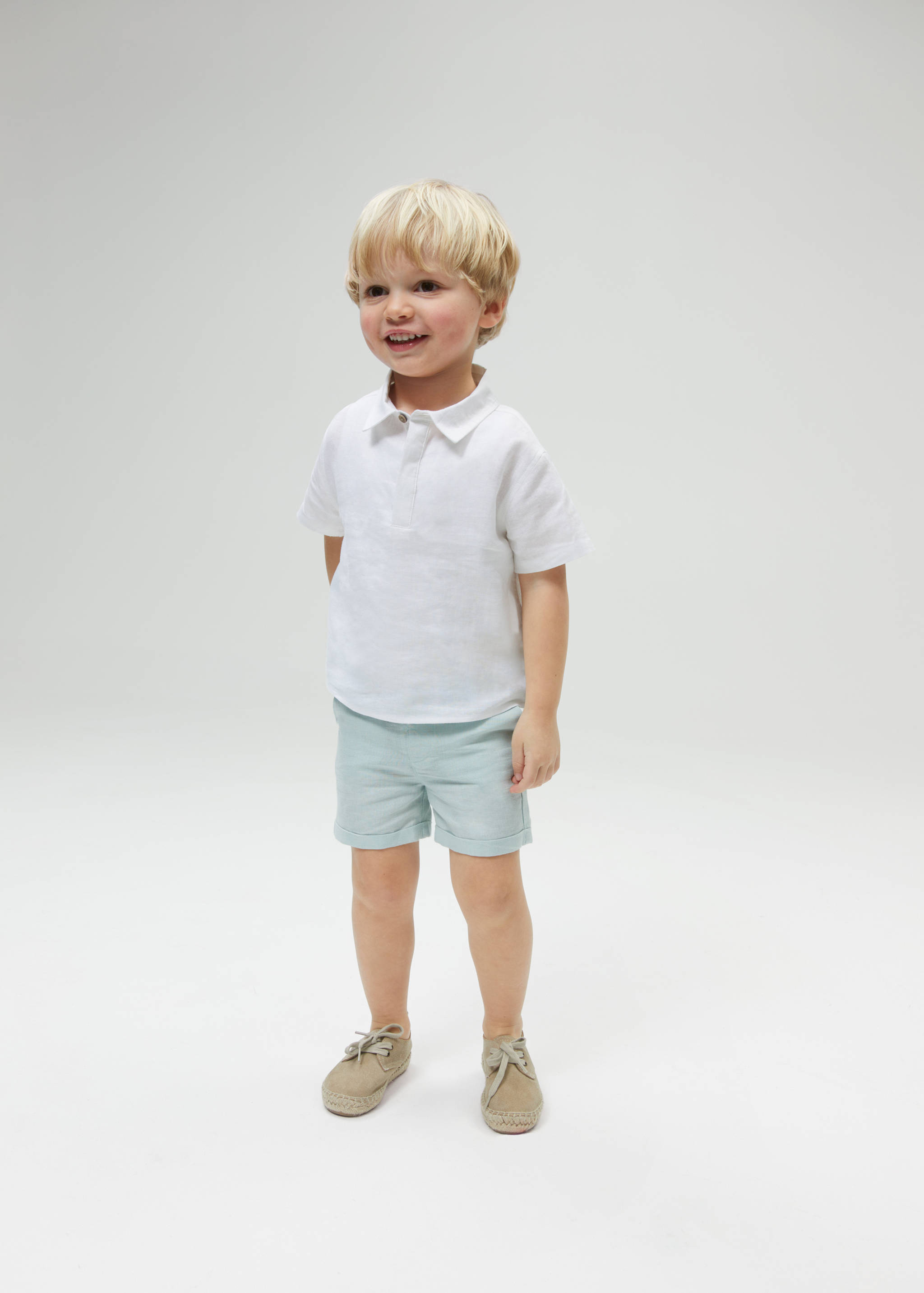 Linen-cotton blend Bermuda short - Details of the article 5