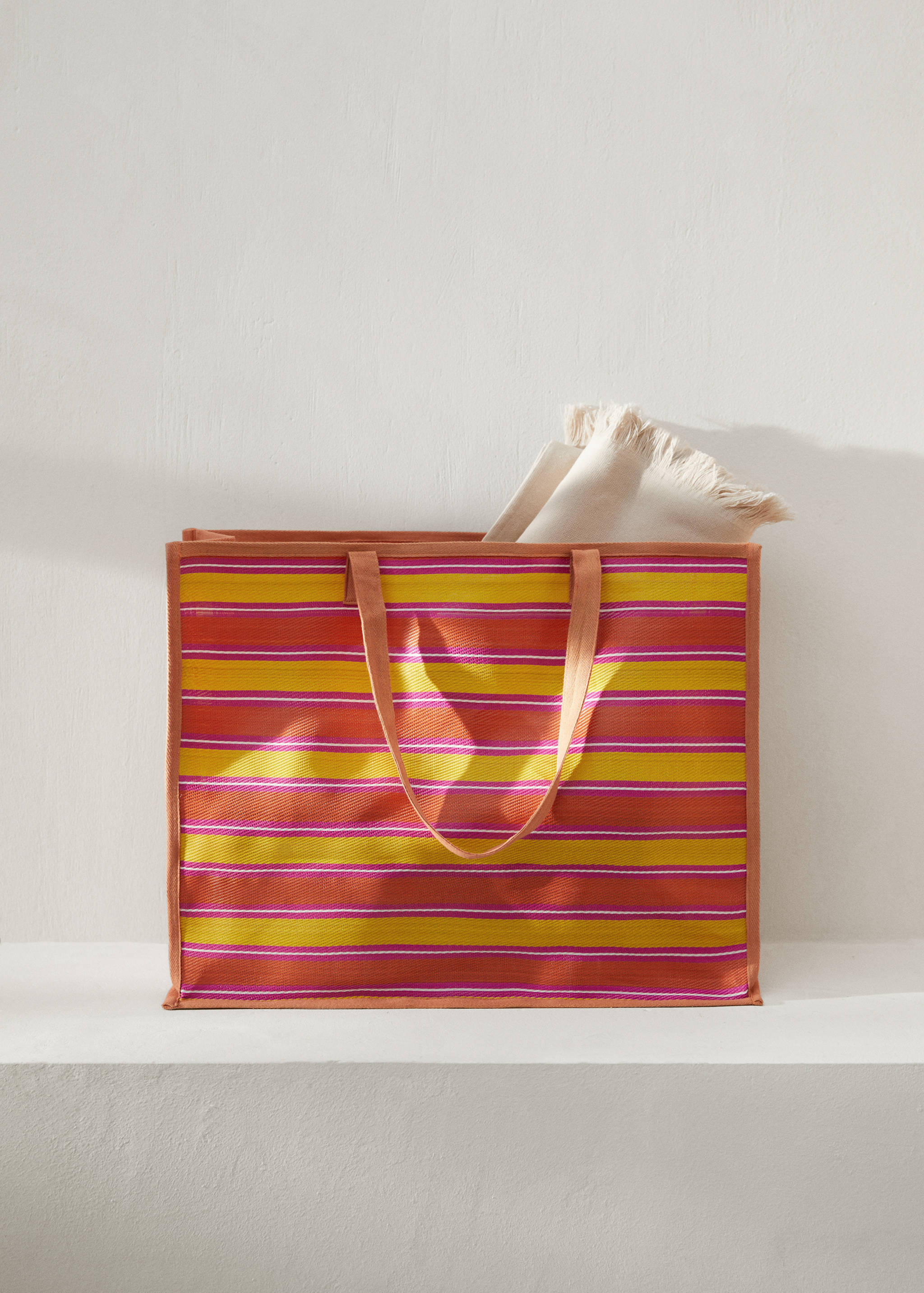 Striped waterproof totebag - General plane