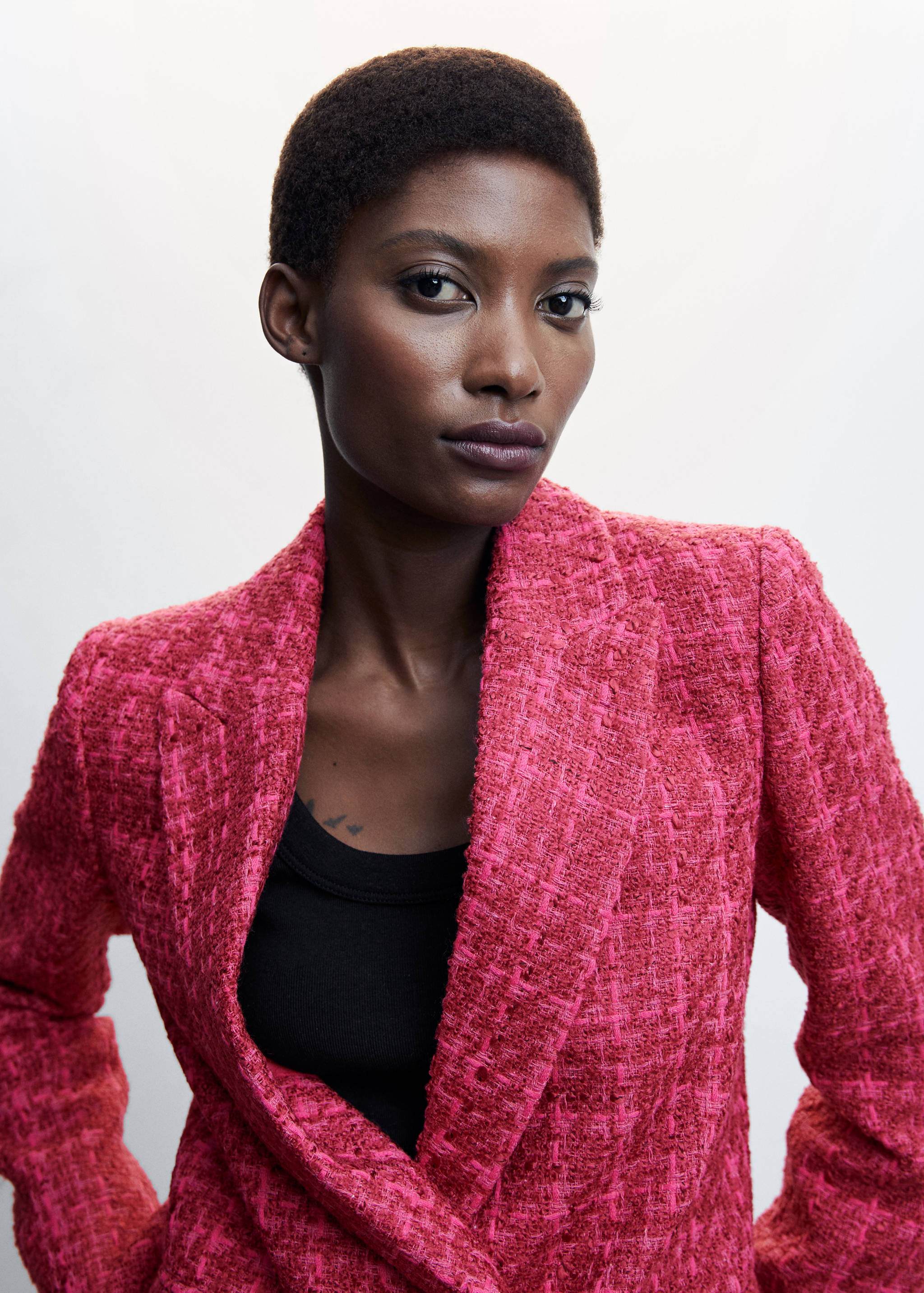 Buttons tweed blazer - Details of the article 1