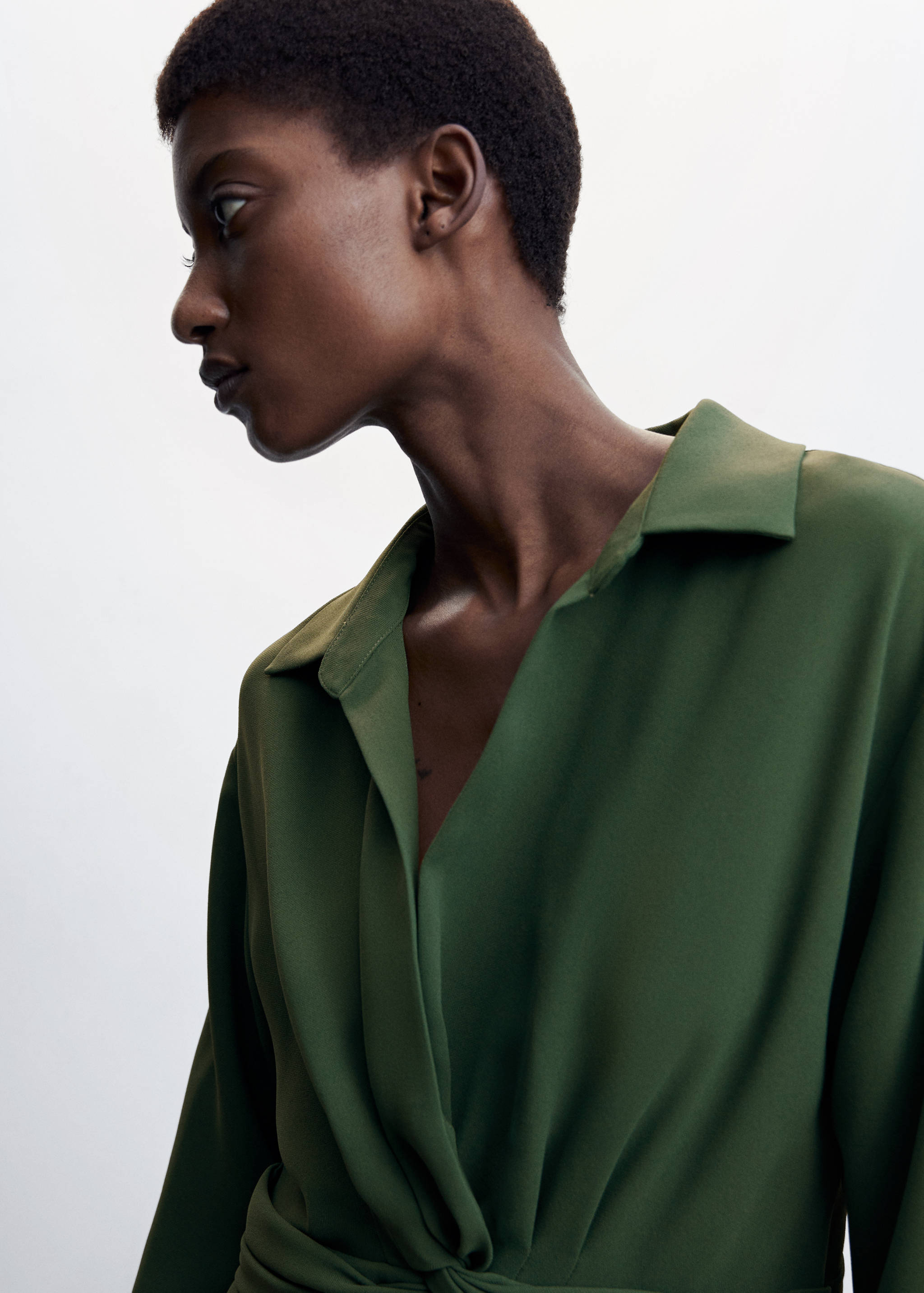 Knot detail shirt dress - Details of the article 1