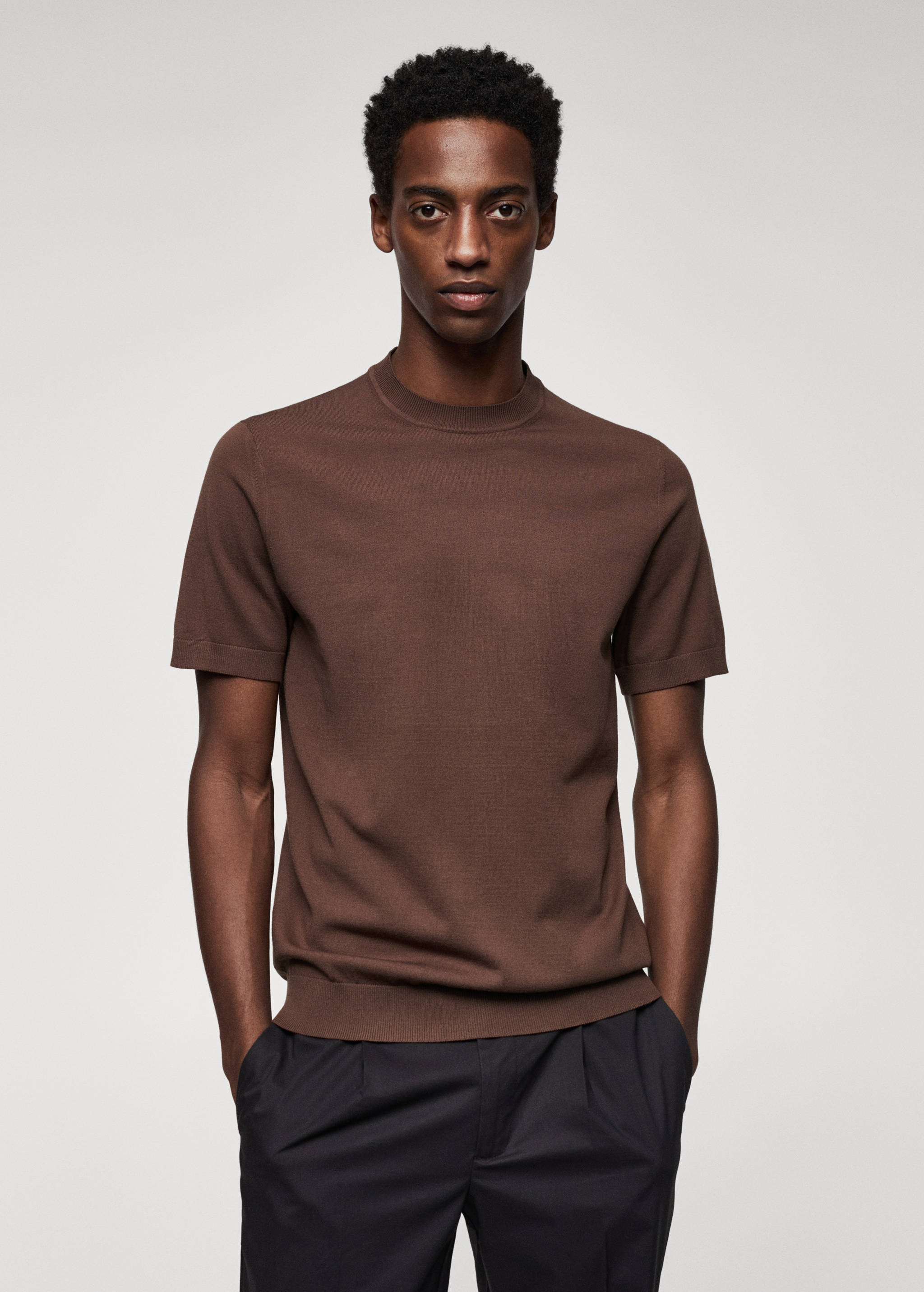 Fine-knit T-shirt - Medium plane