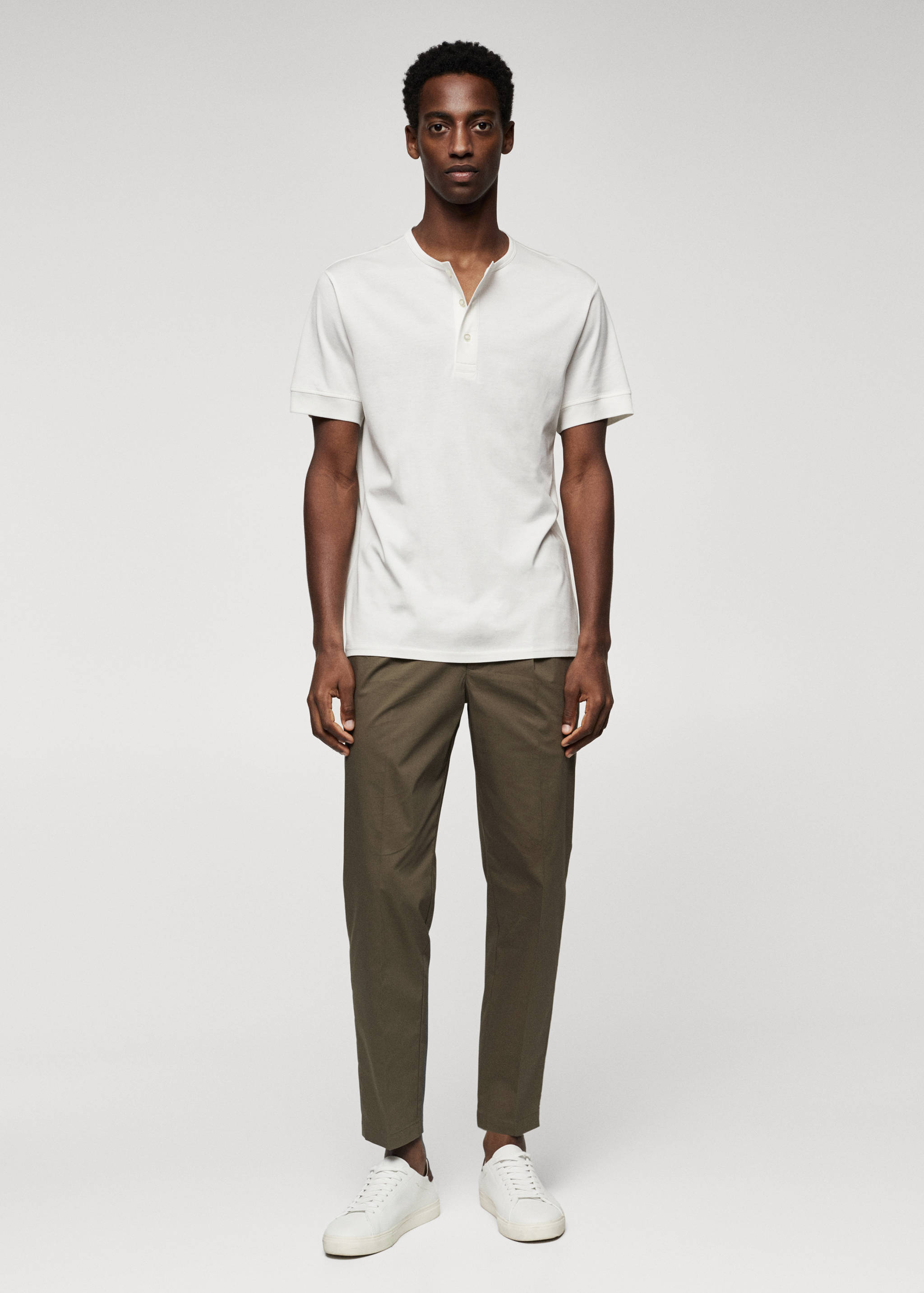 Henley cotton T-shirt - General plane