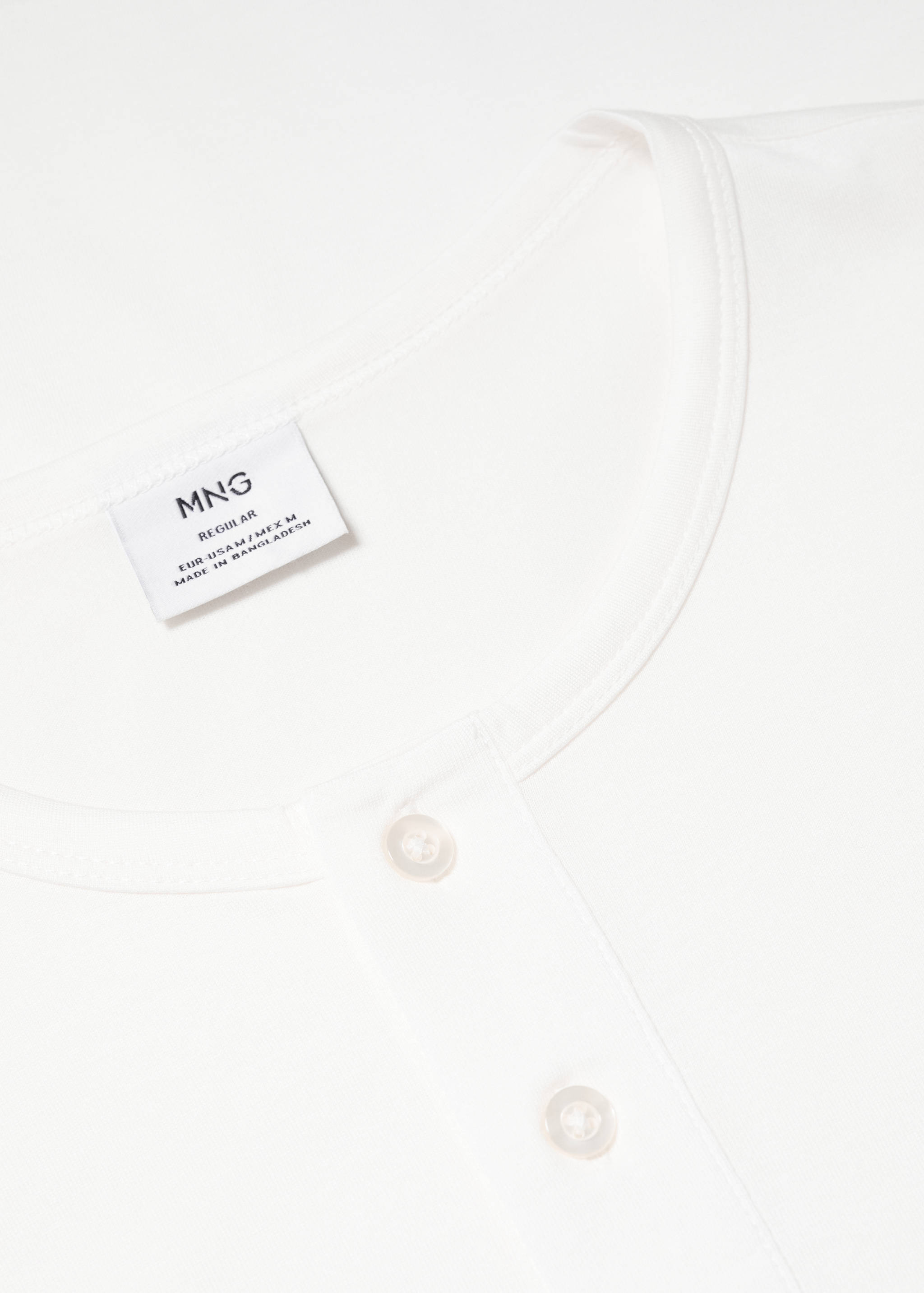 Henley cotton T-shirt - Details of the article 8