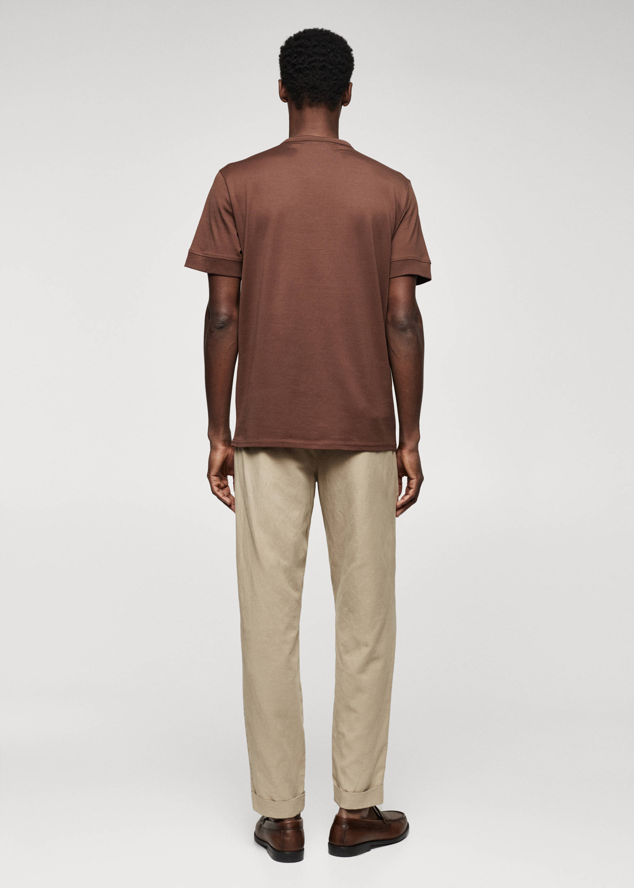 Henley cotton T-shirt - Reverse of the article