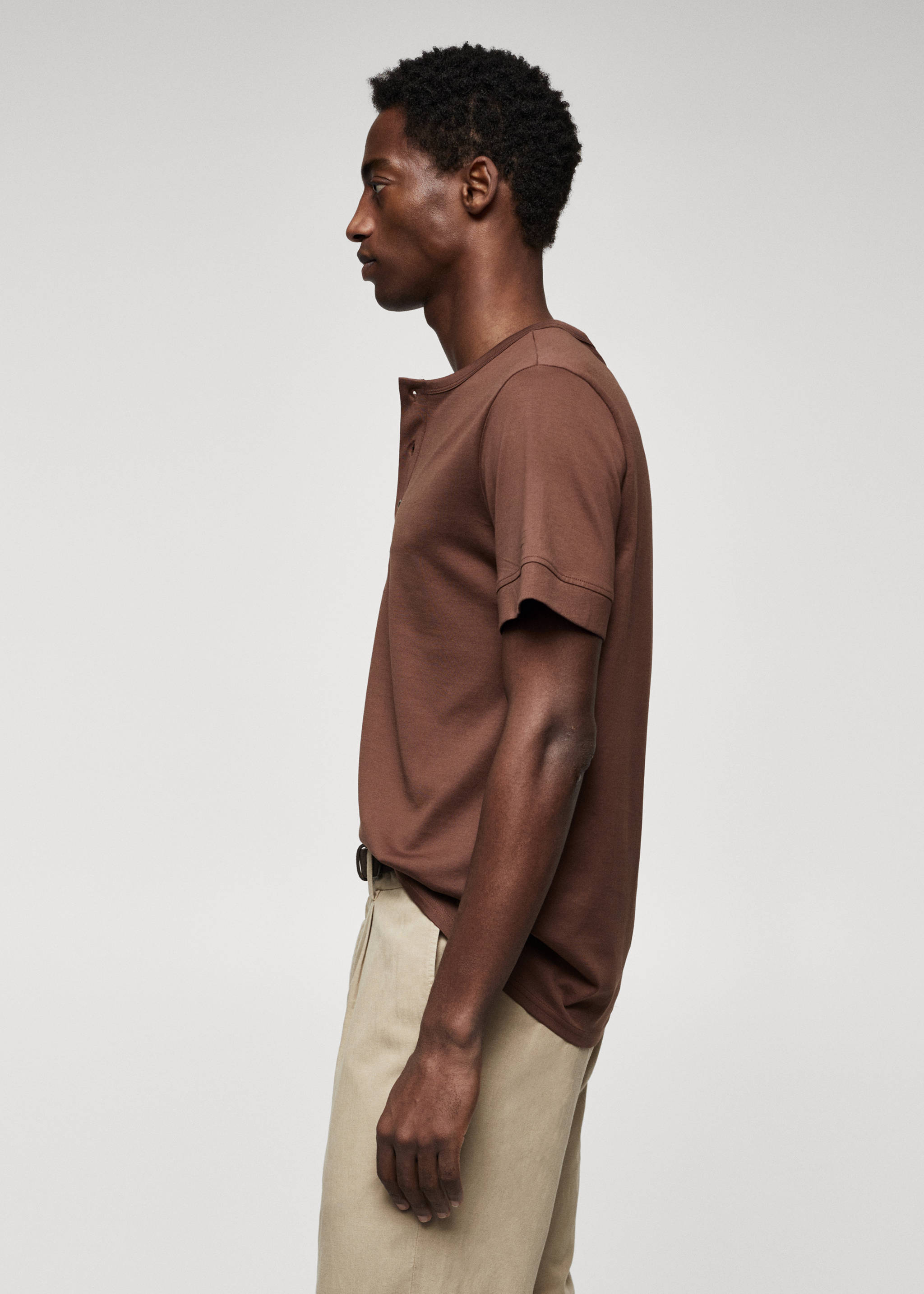 Henley cotton T-shirt - Details of the article 4