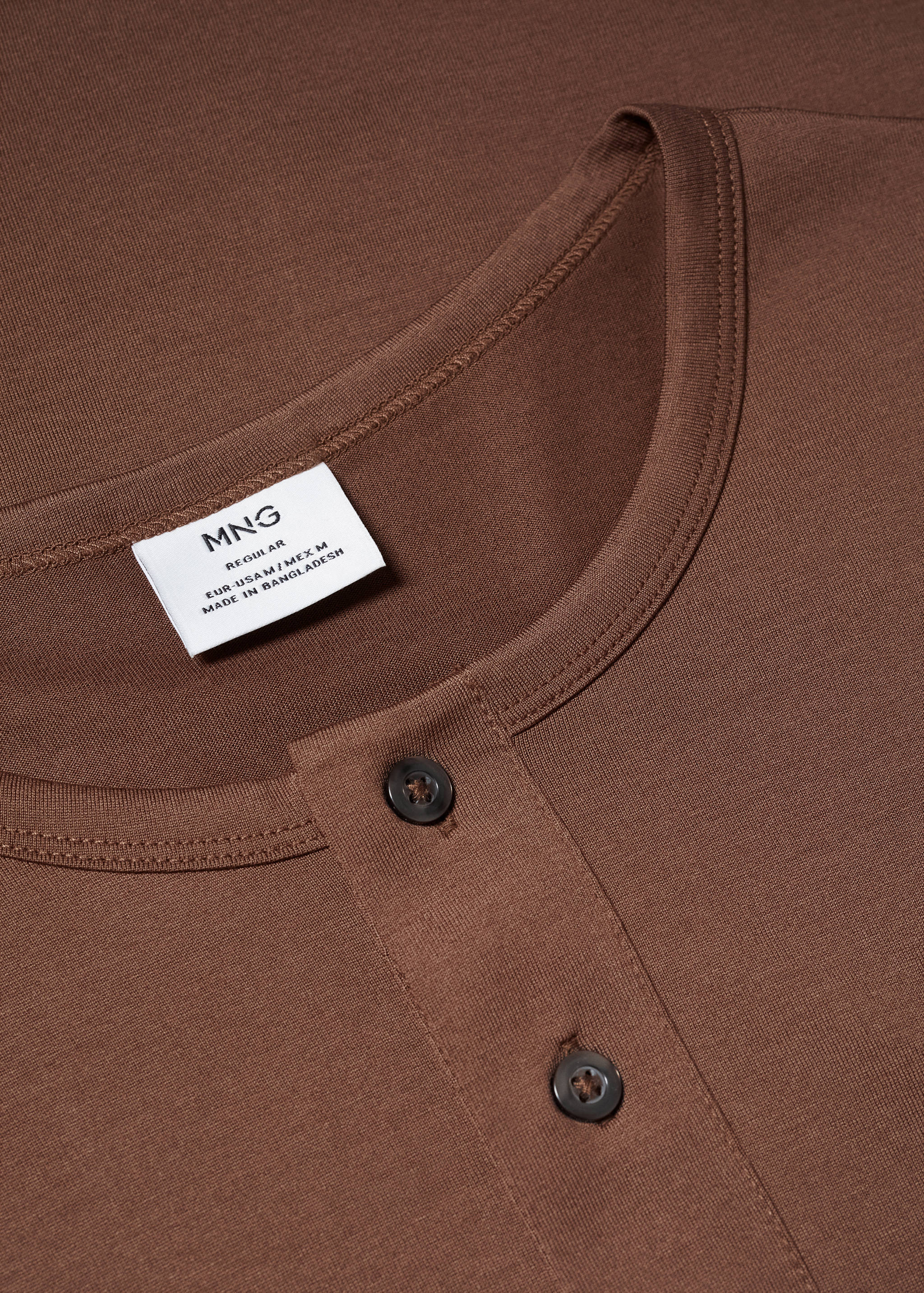 Henley cotton T-shirt - Details of the article 8