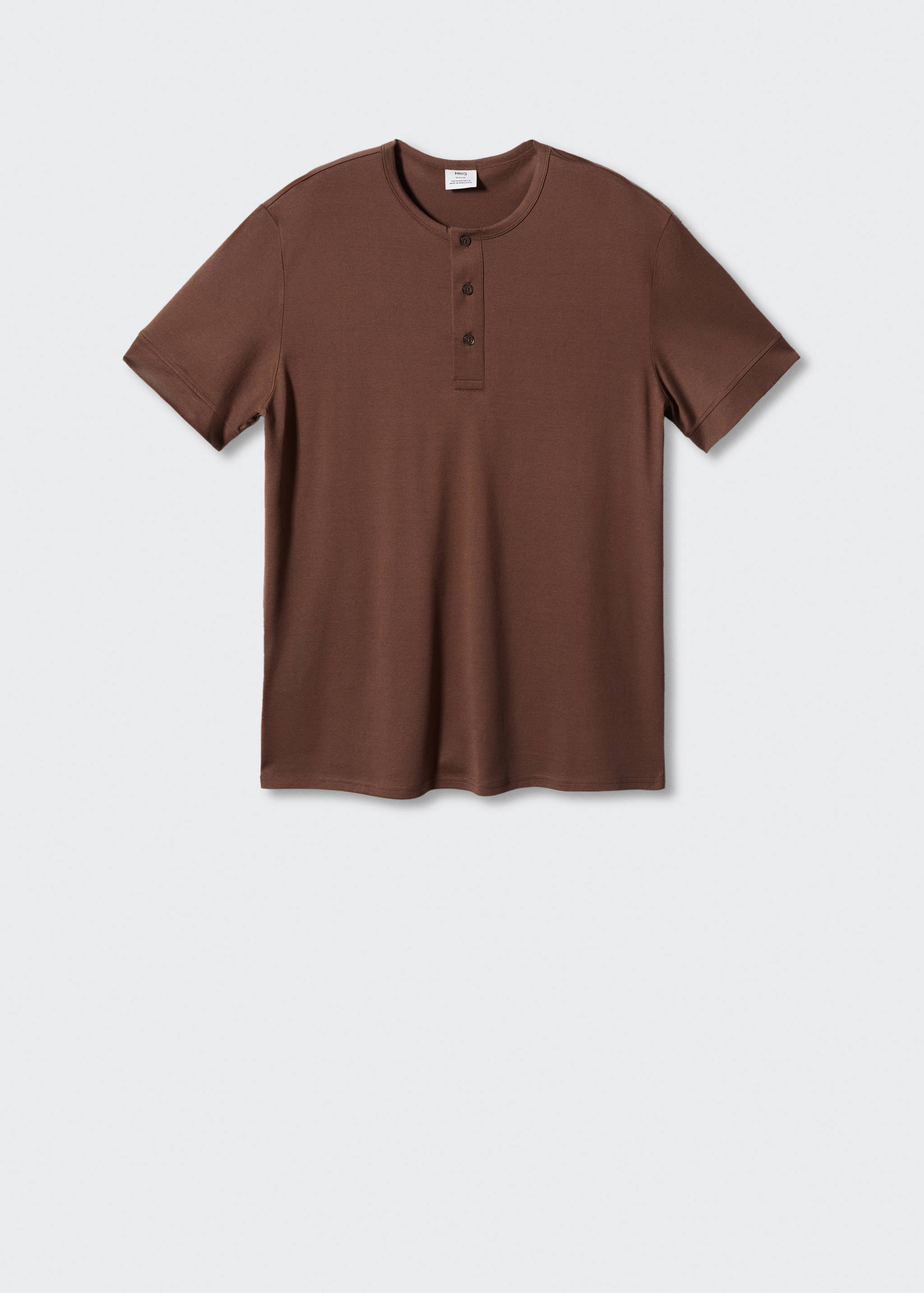 Henley cotton T-shirt - Article without model