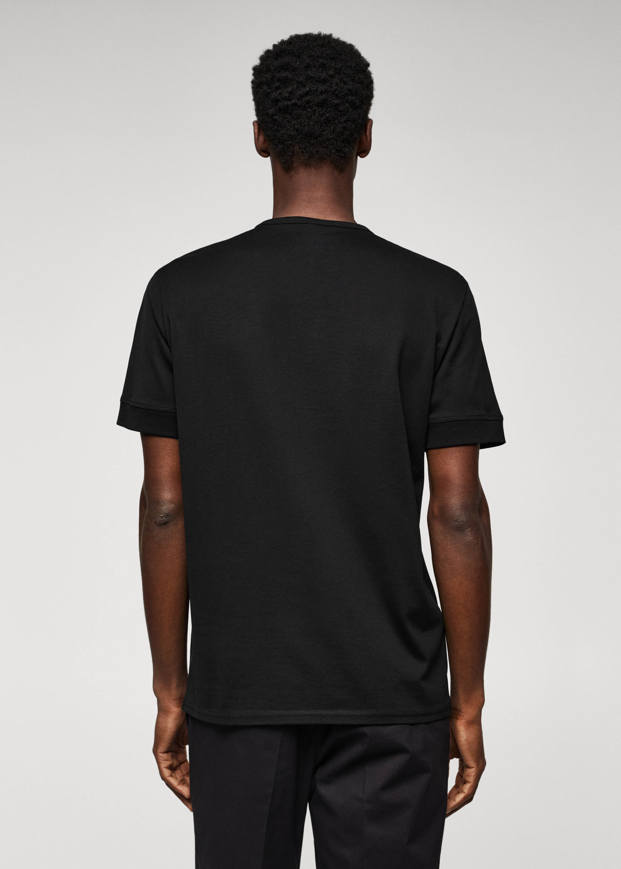 Henley cotton T-shirt - Reverse of the article