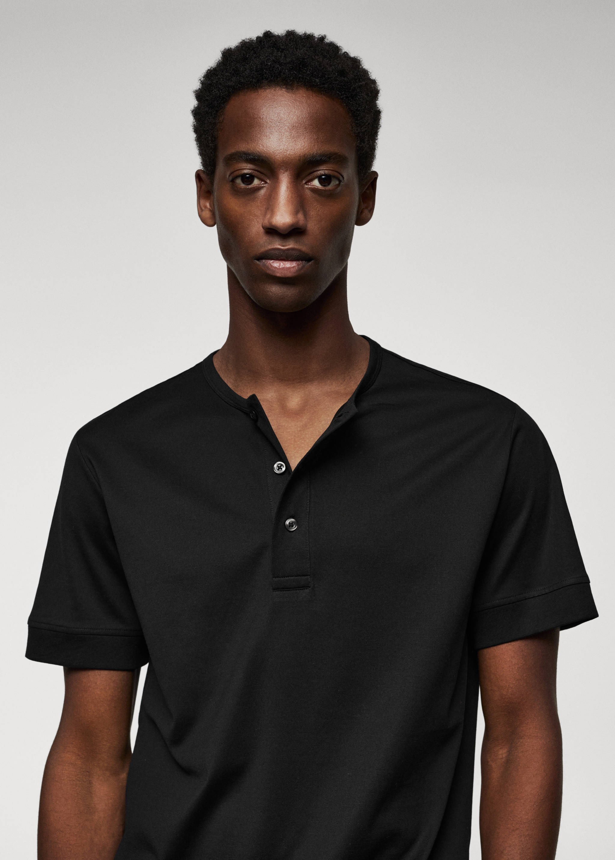 Henley cotton T-shirt - Details of the article 1