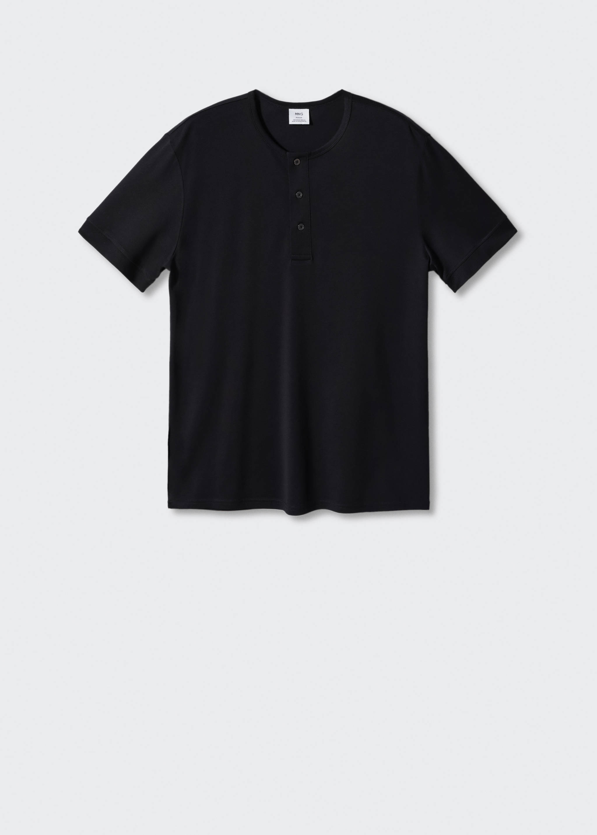 Henley cotton T-shirt - Article without model