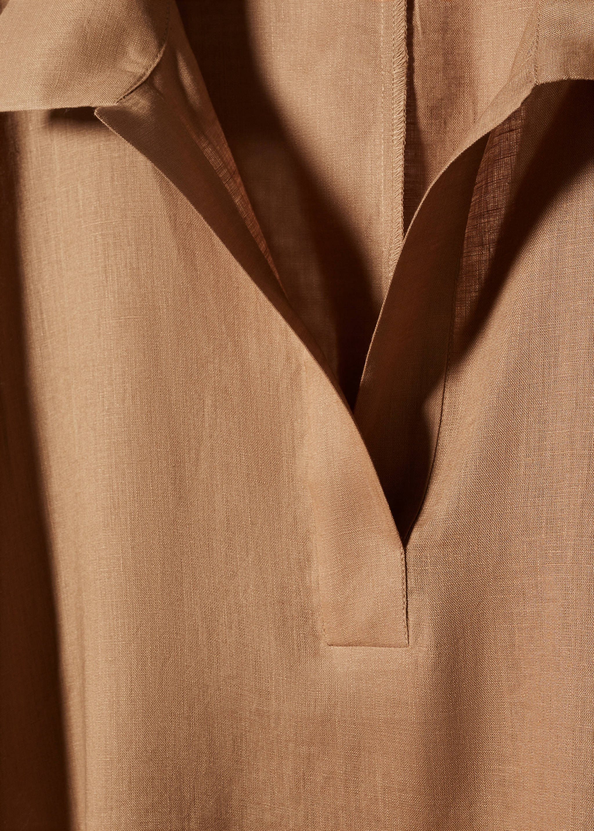 Linen-blend shirt dress - Details of the article 8
