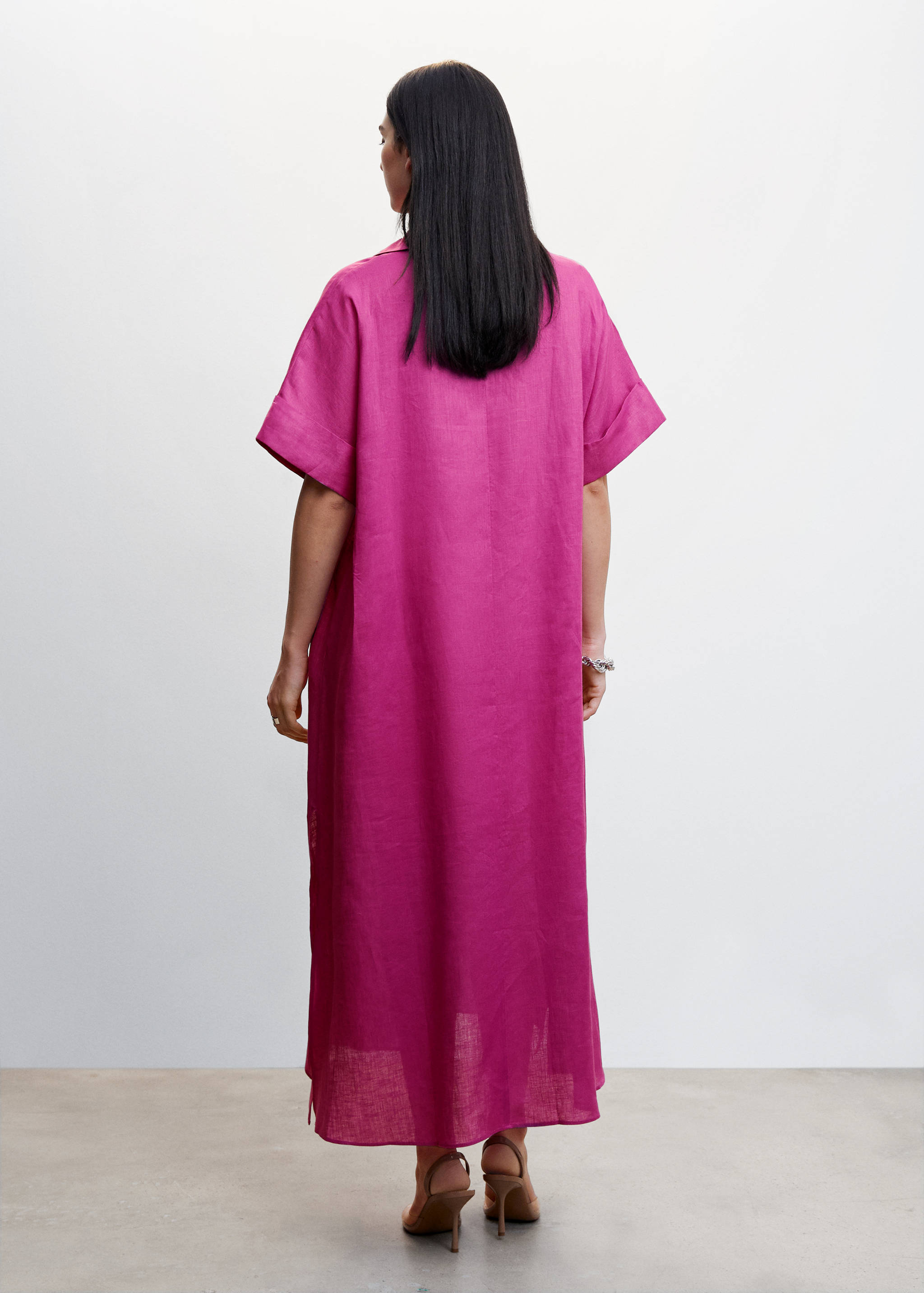 Linen-blend shirt dress - Reverse of the article