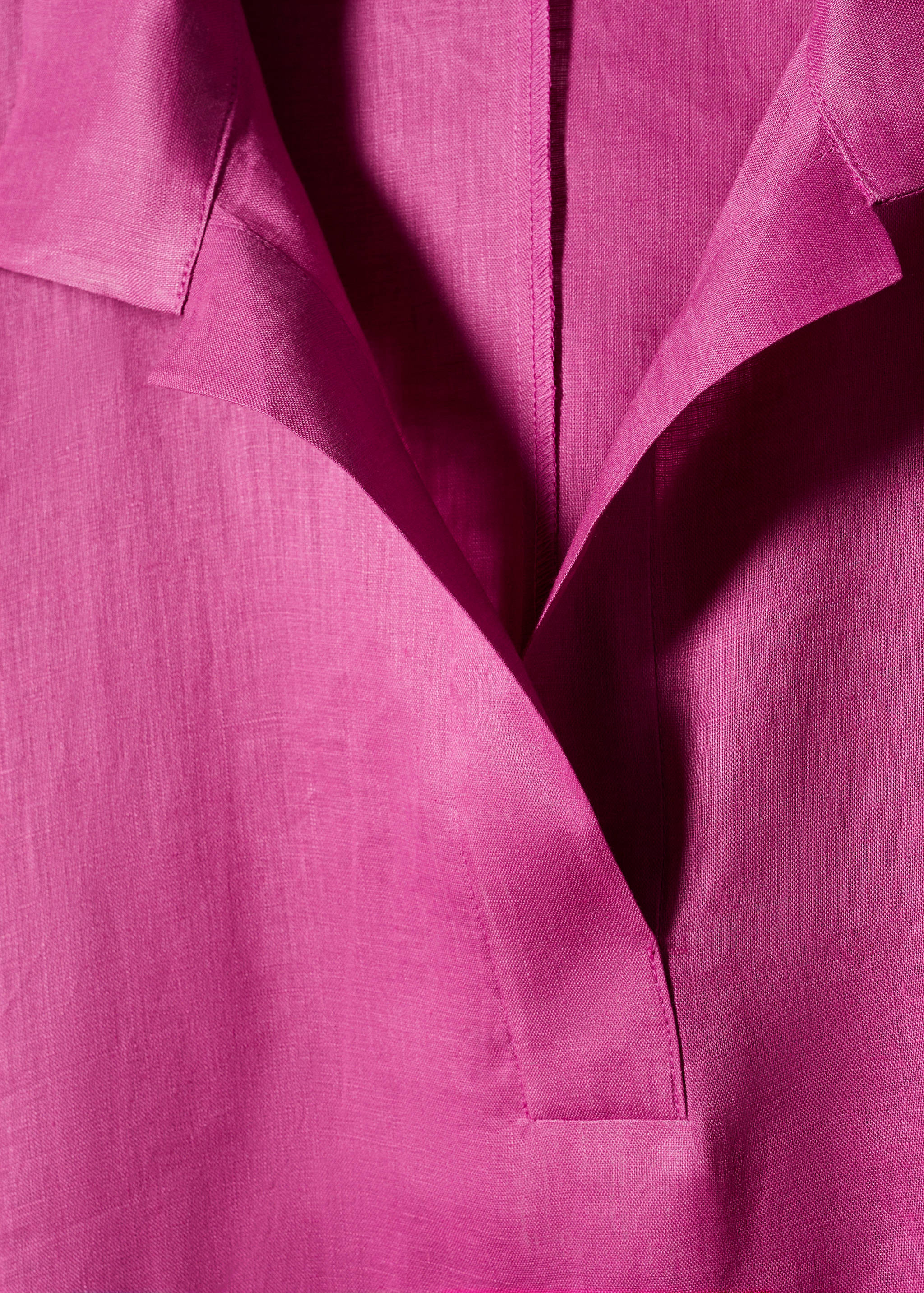 Linen-blend shirt dress - Details of the article 8