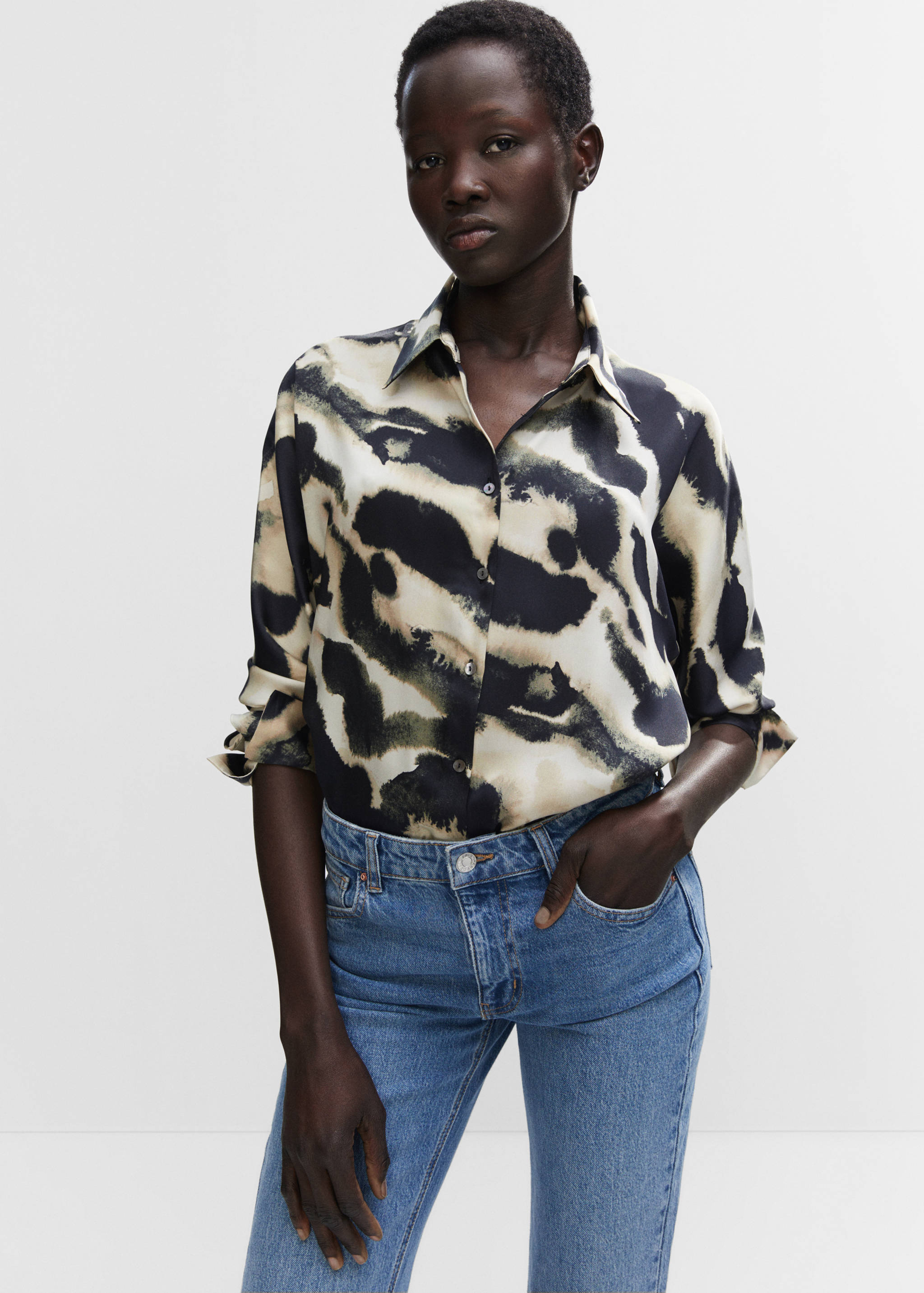 Printed oversize shirt - Medium plane