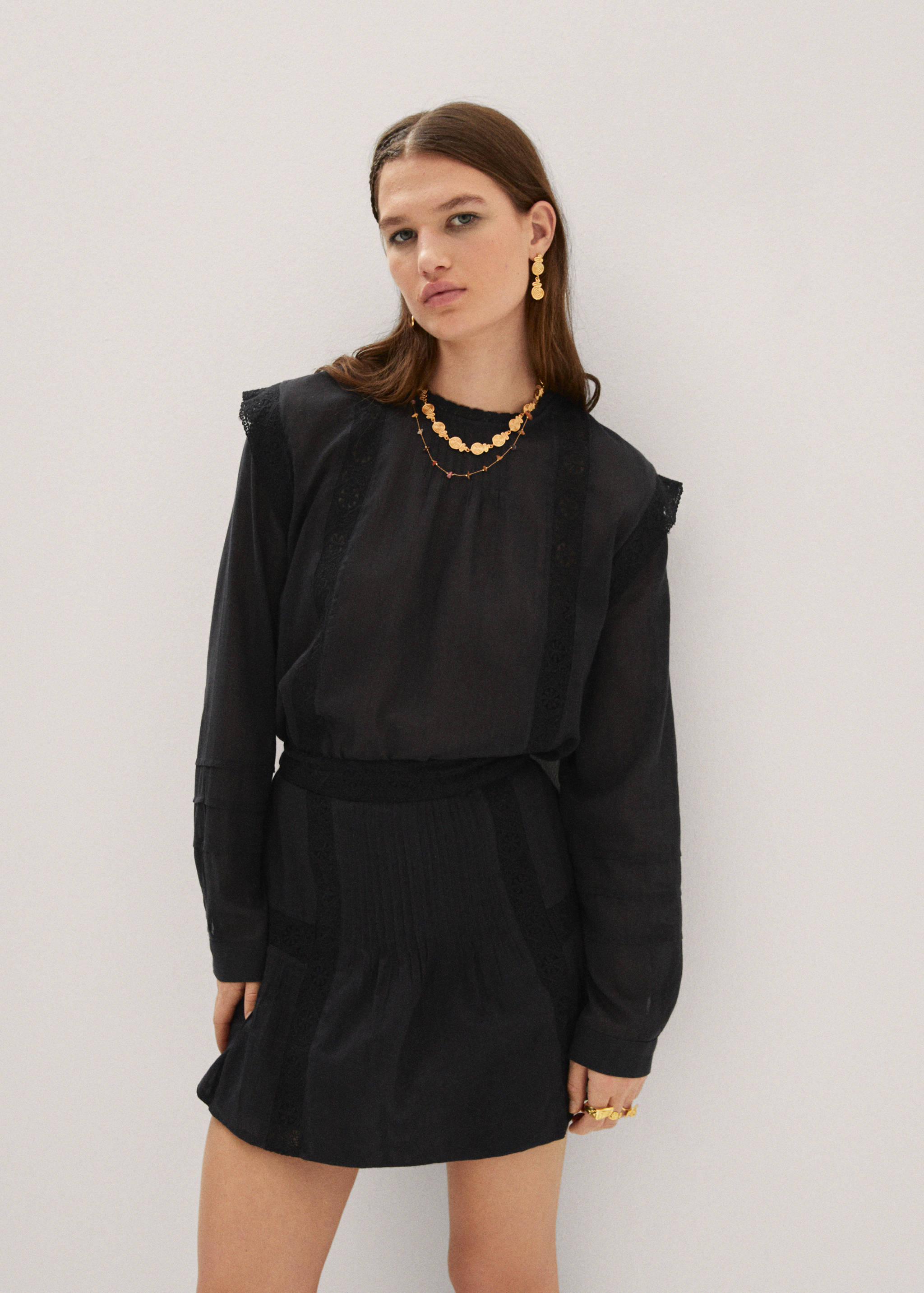 Jupe coton volants - Plan moyen