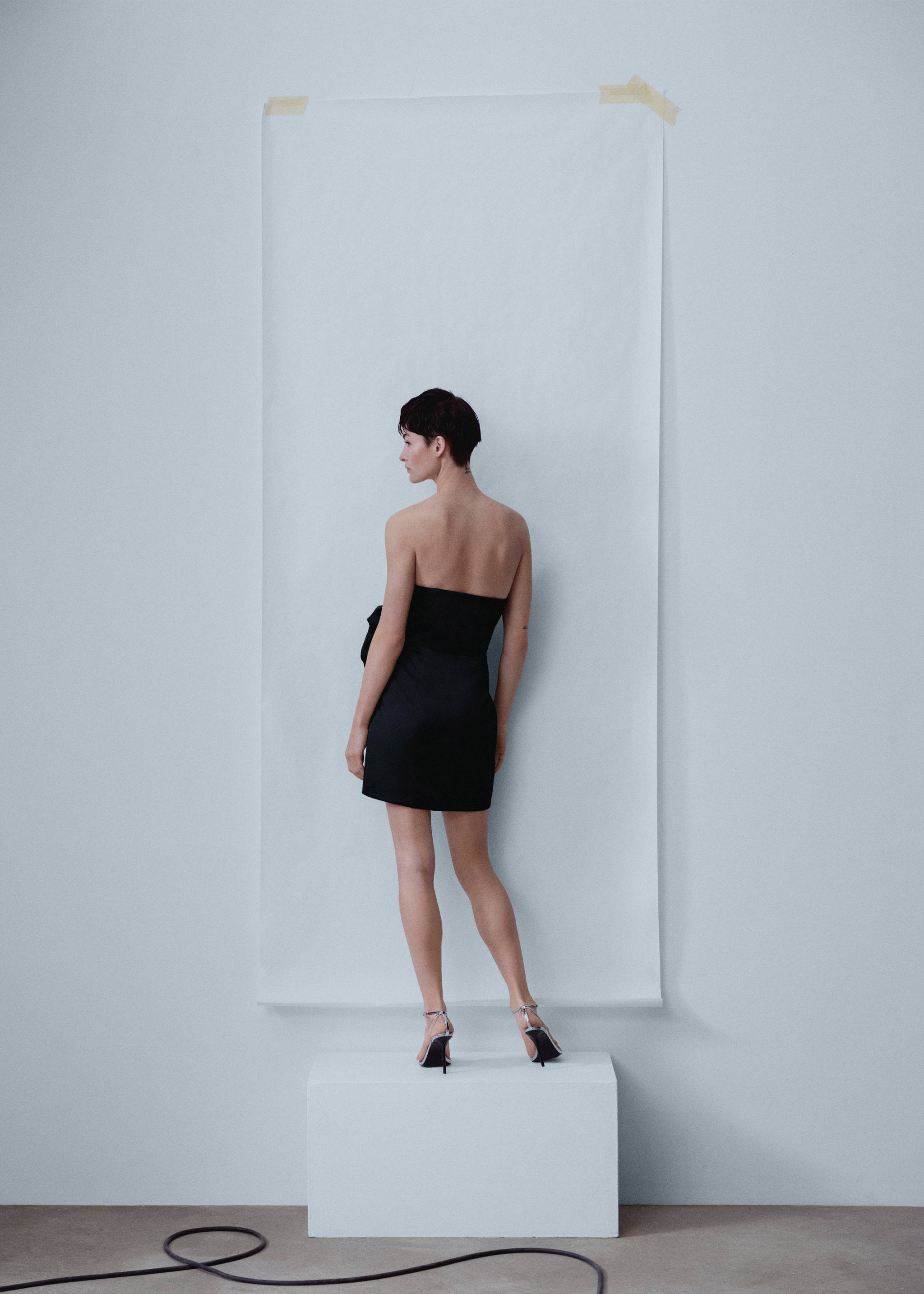 Two-tone floral maxi dress - Reverse of the article