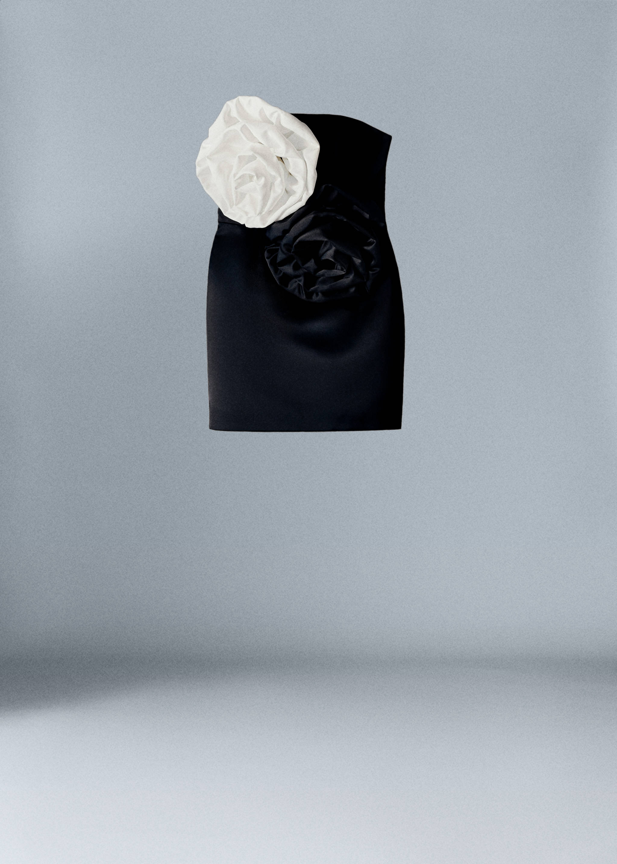 Two-tone floral maxi dress - Article without model