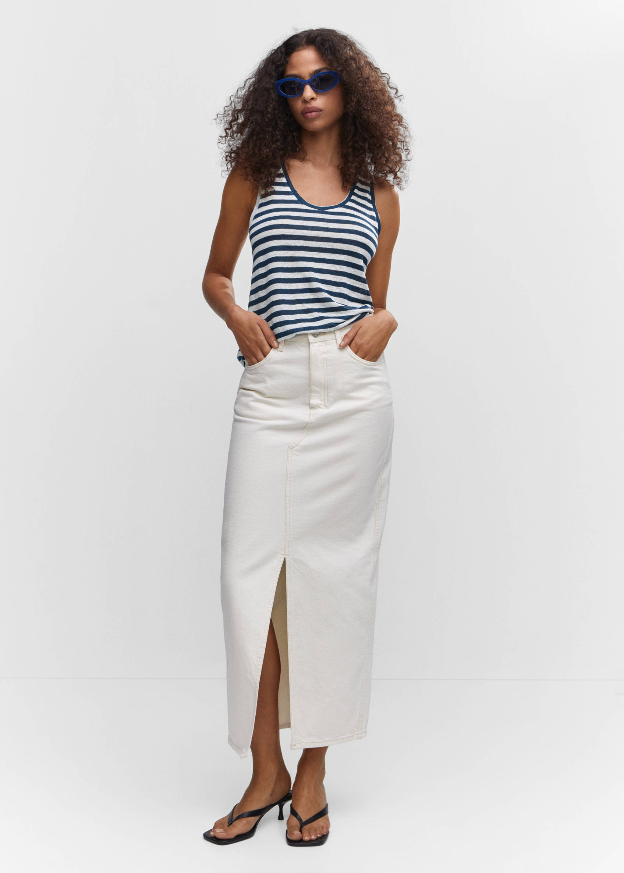 Top bretelles lin - Plan général