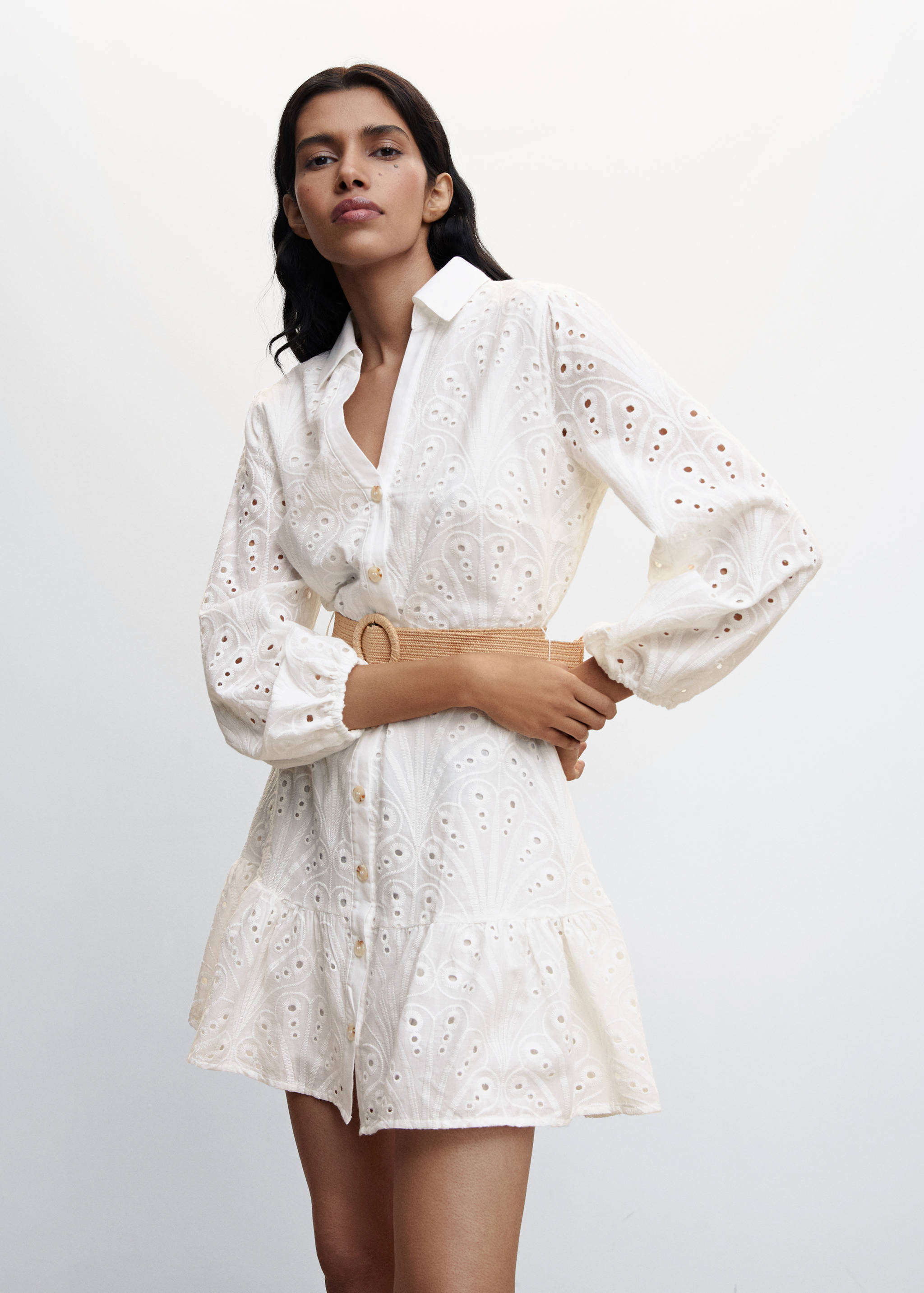 Belt shirt dress - Medium plane