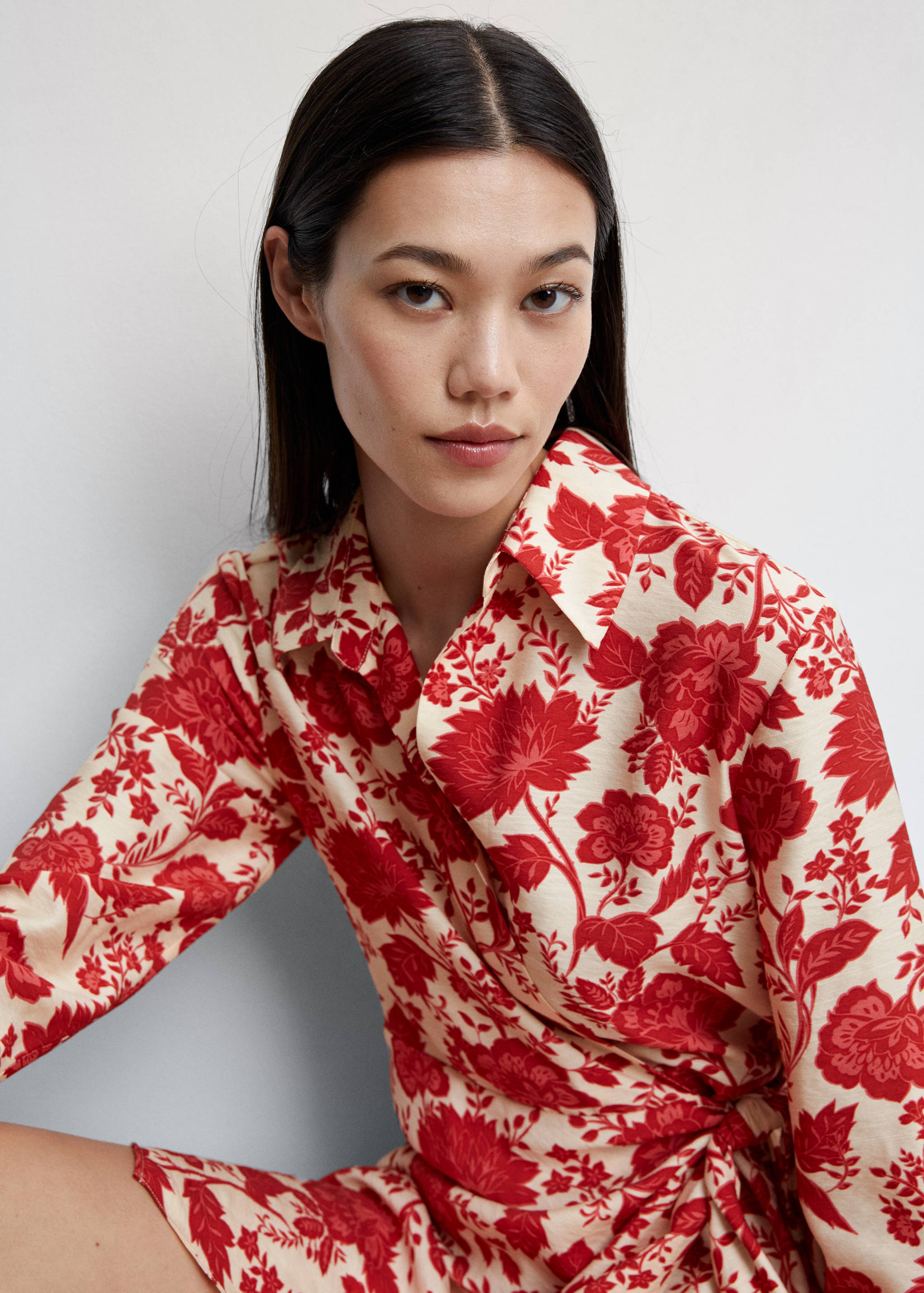 Floral wrap dress - Details of the article 1