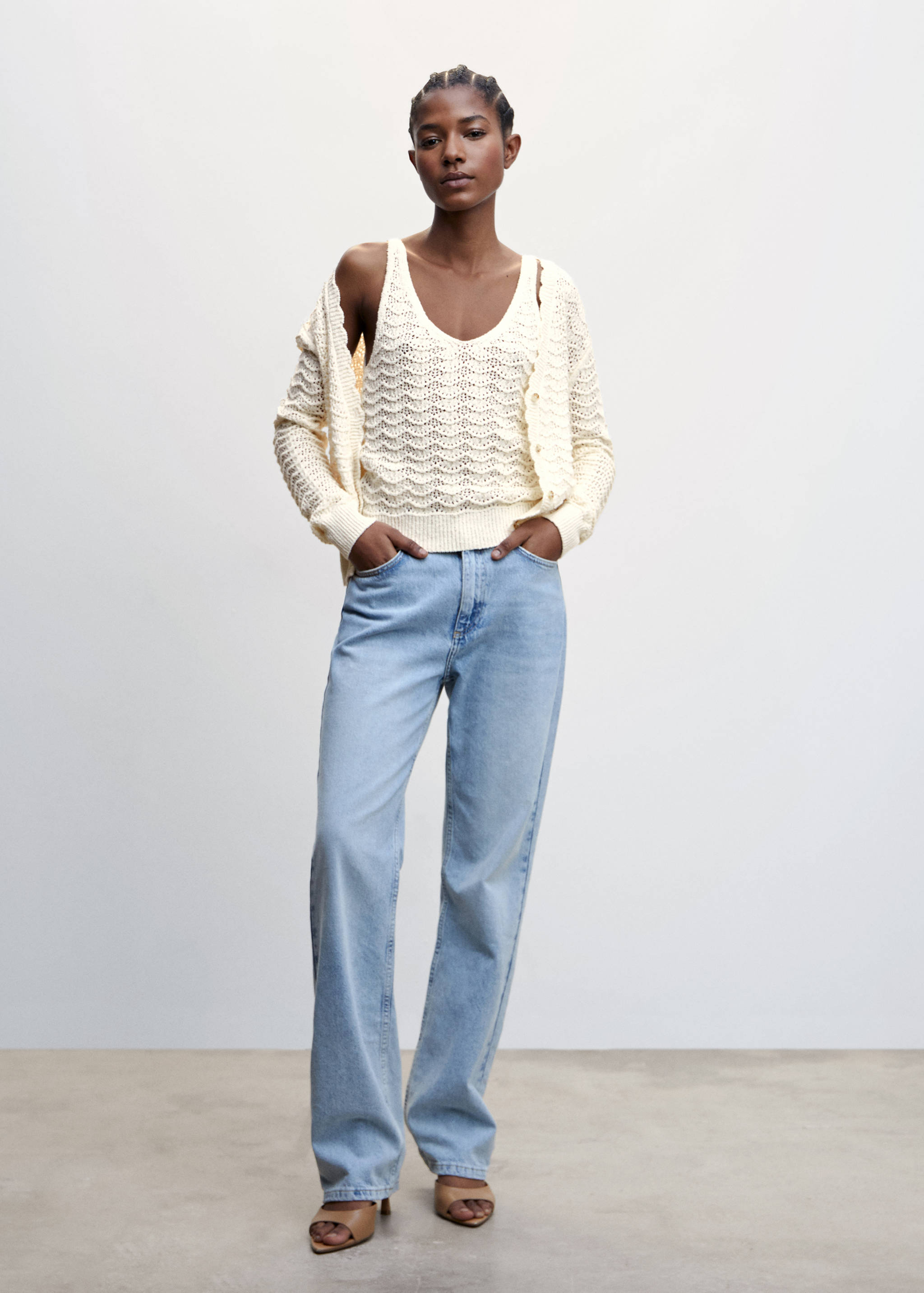 Top maille détails ajourés - Plan général