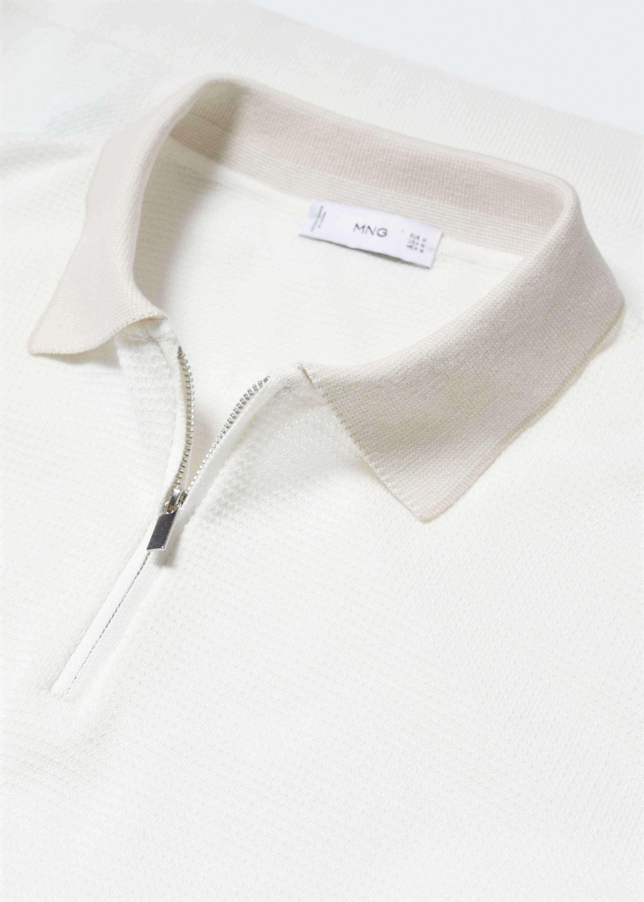 Fine-knit polo shirt with zip - Details of the article 8