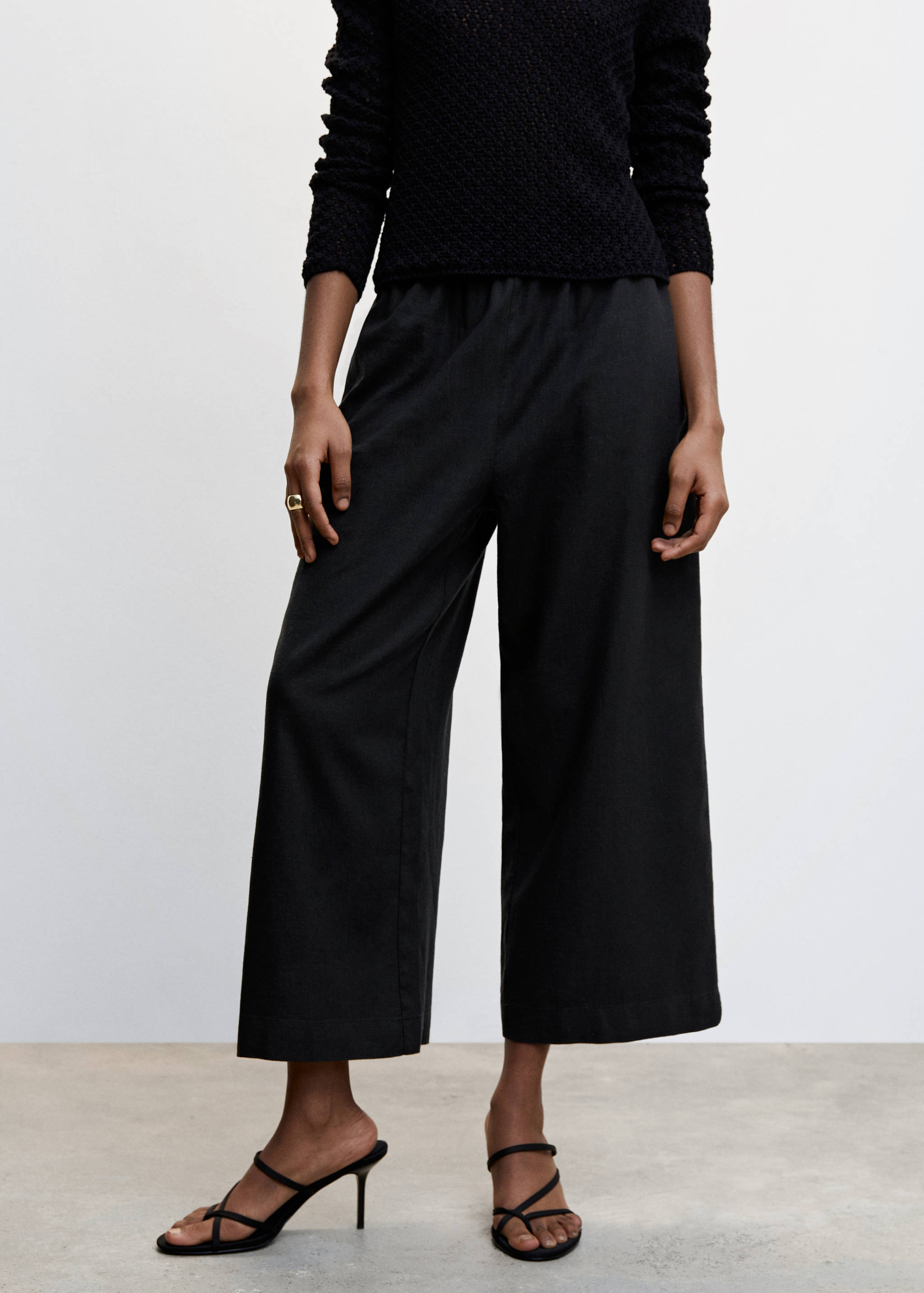 Jupe-culotte lin - Plan moyen
