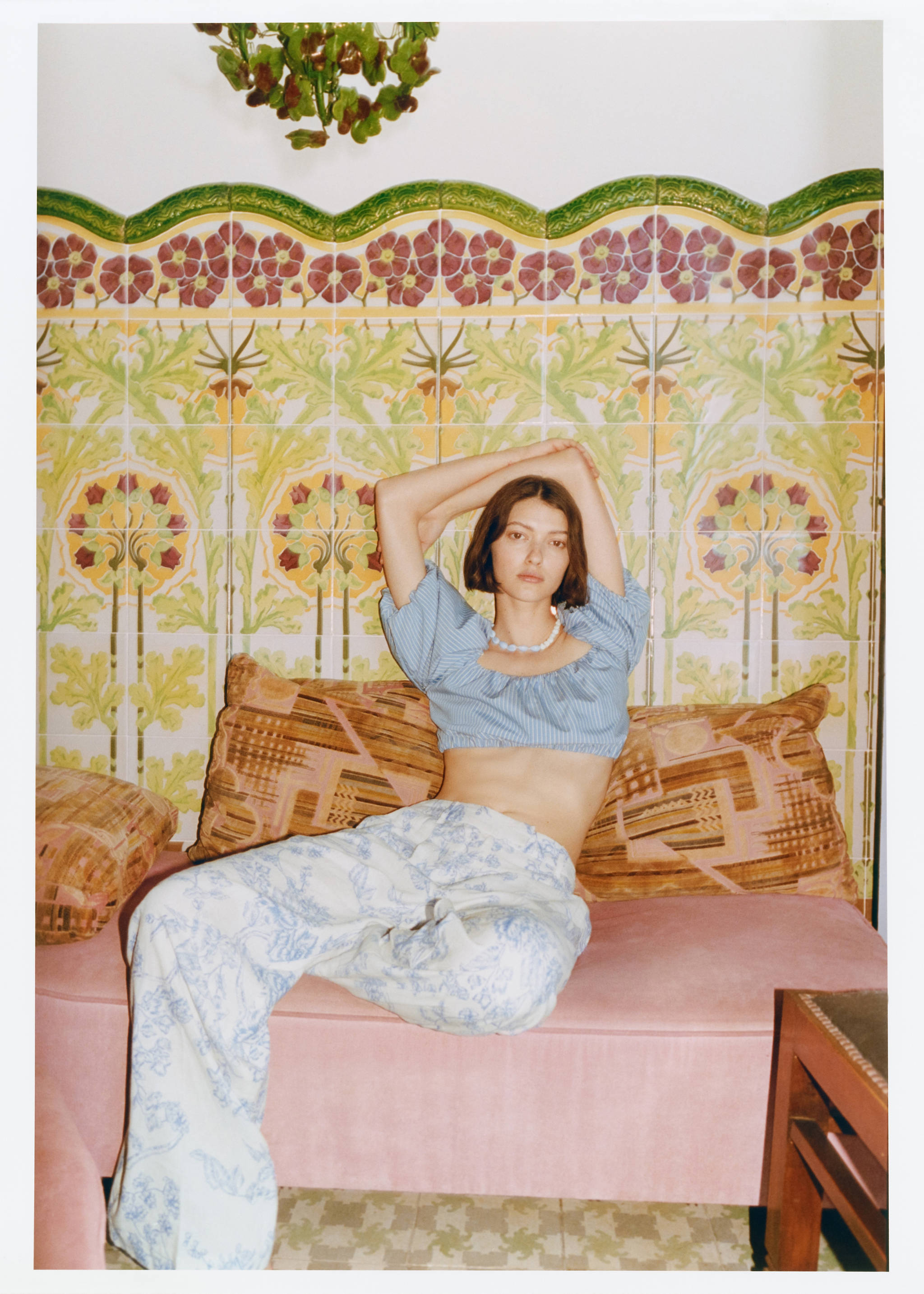 Льняные брюки с принтом - Деталь изделия 6