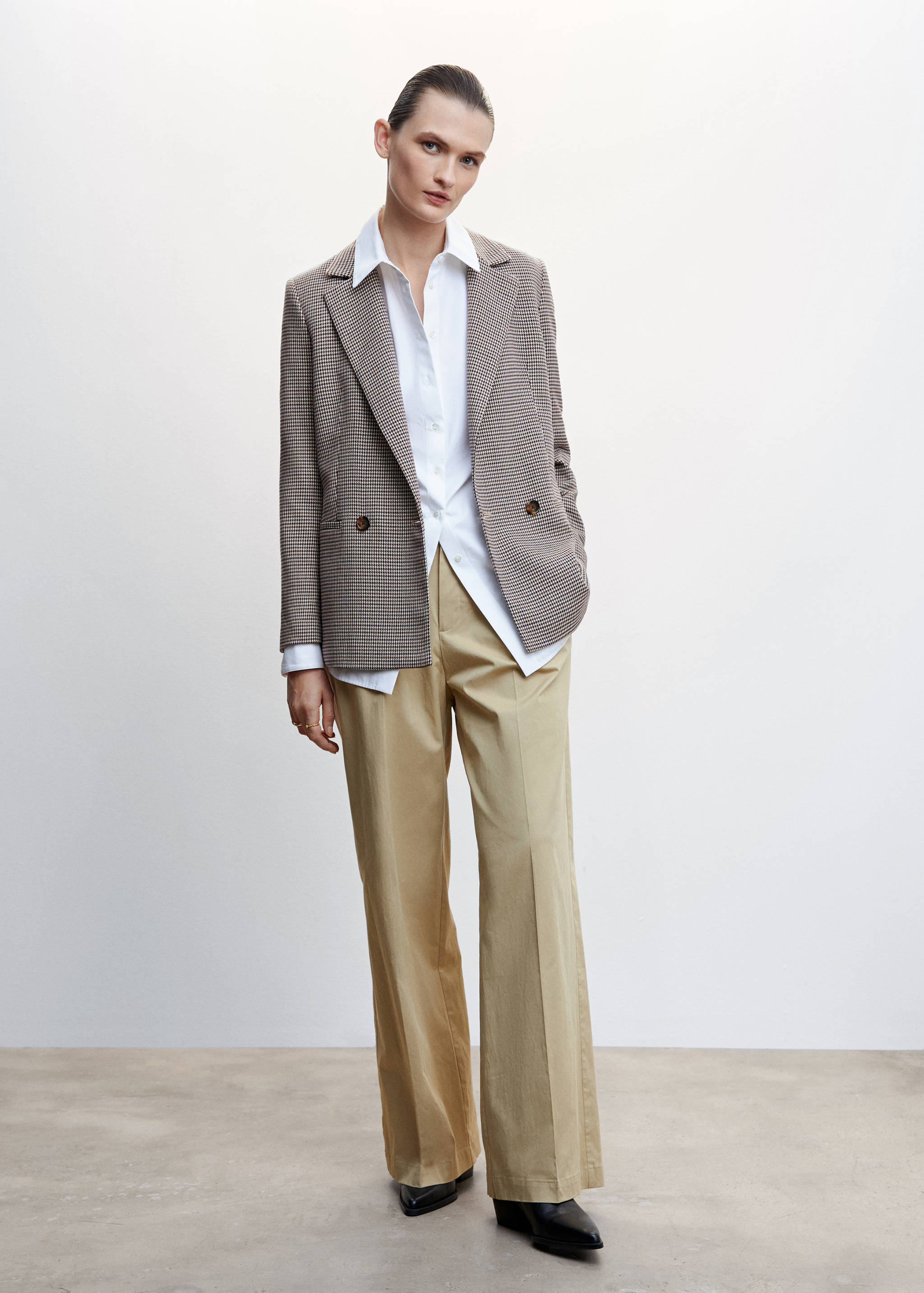 Veste croisée carreaux - Plan général