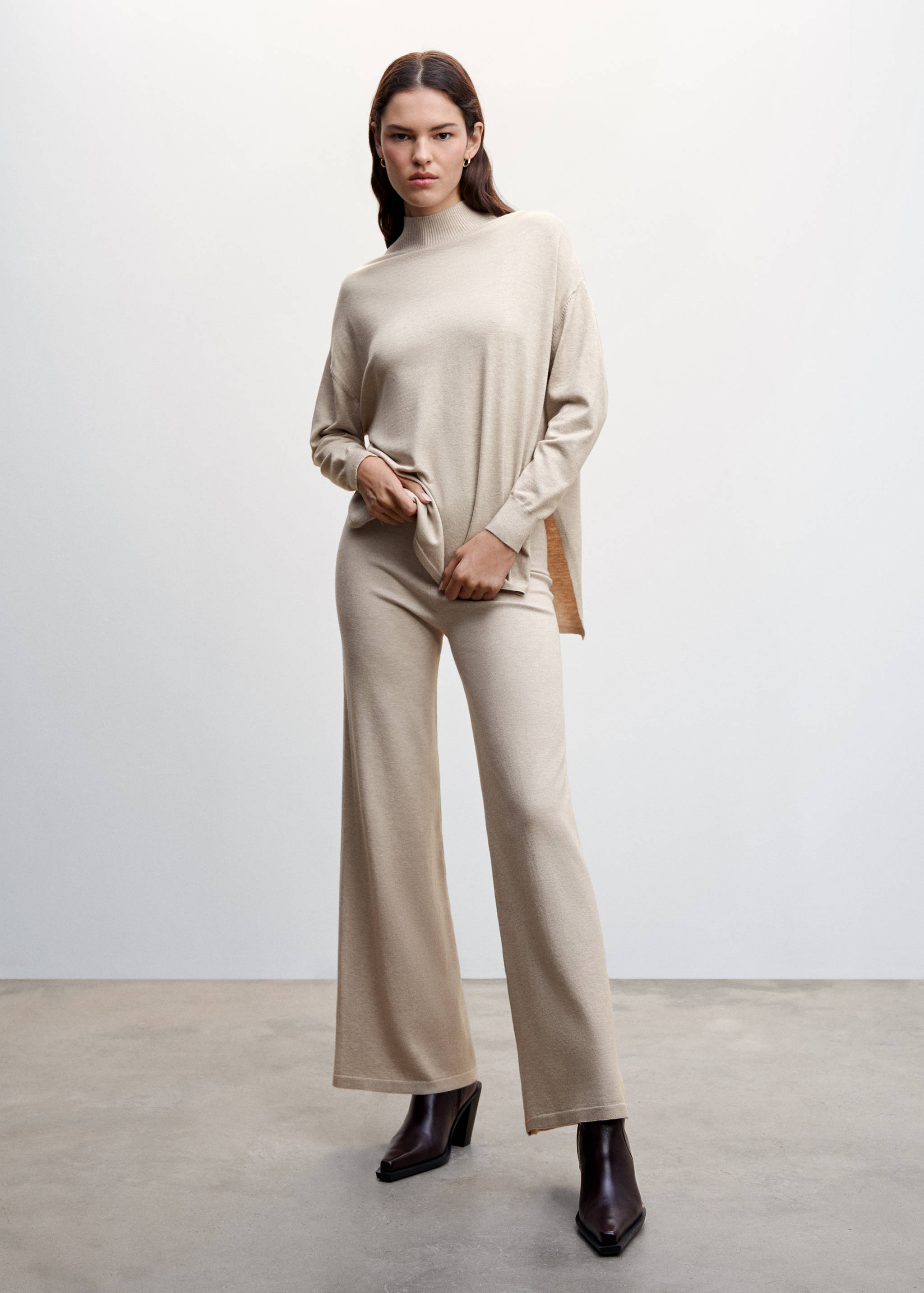 Knitted wideleg trousers - General plane