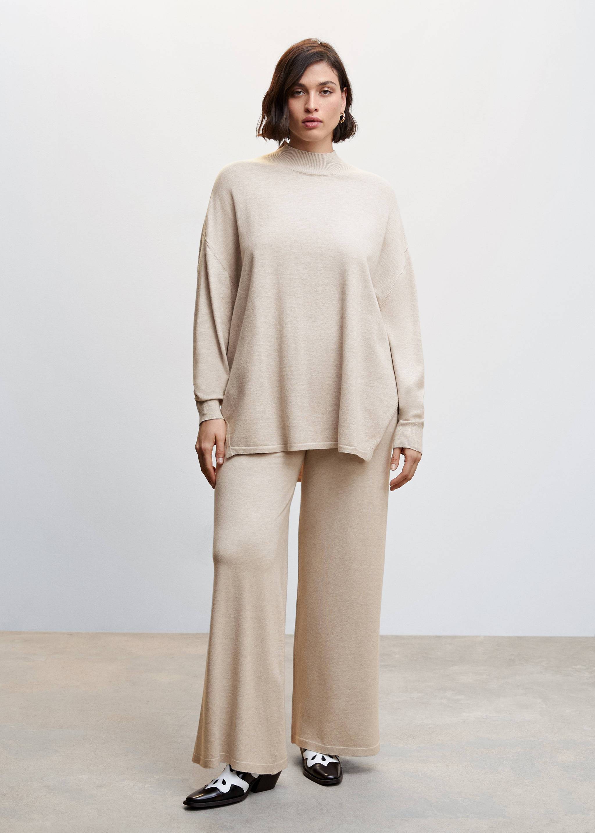 Knitted wideleg trousers - Details of the article 3