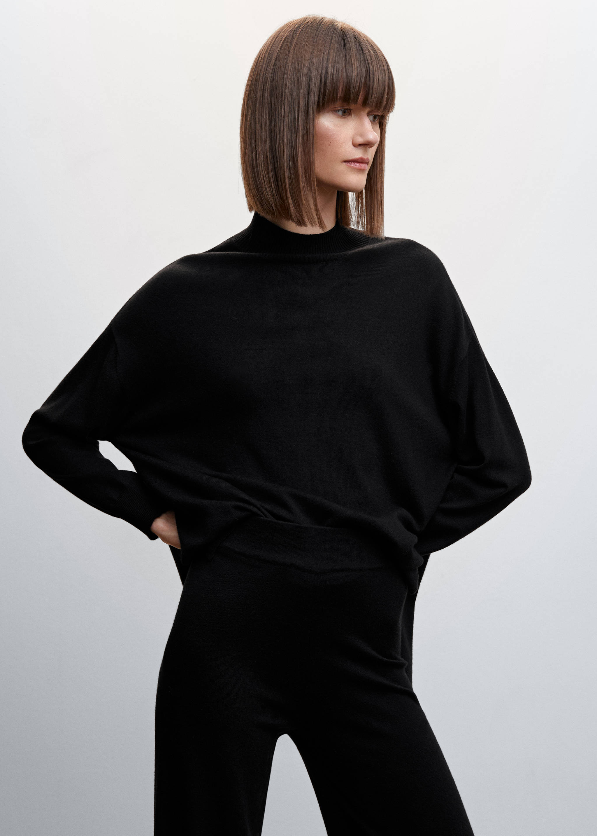 Knitted wideleg trousers - Details of the article 1