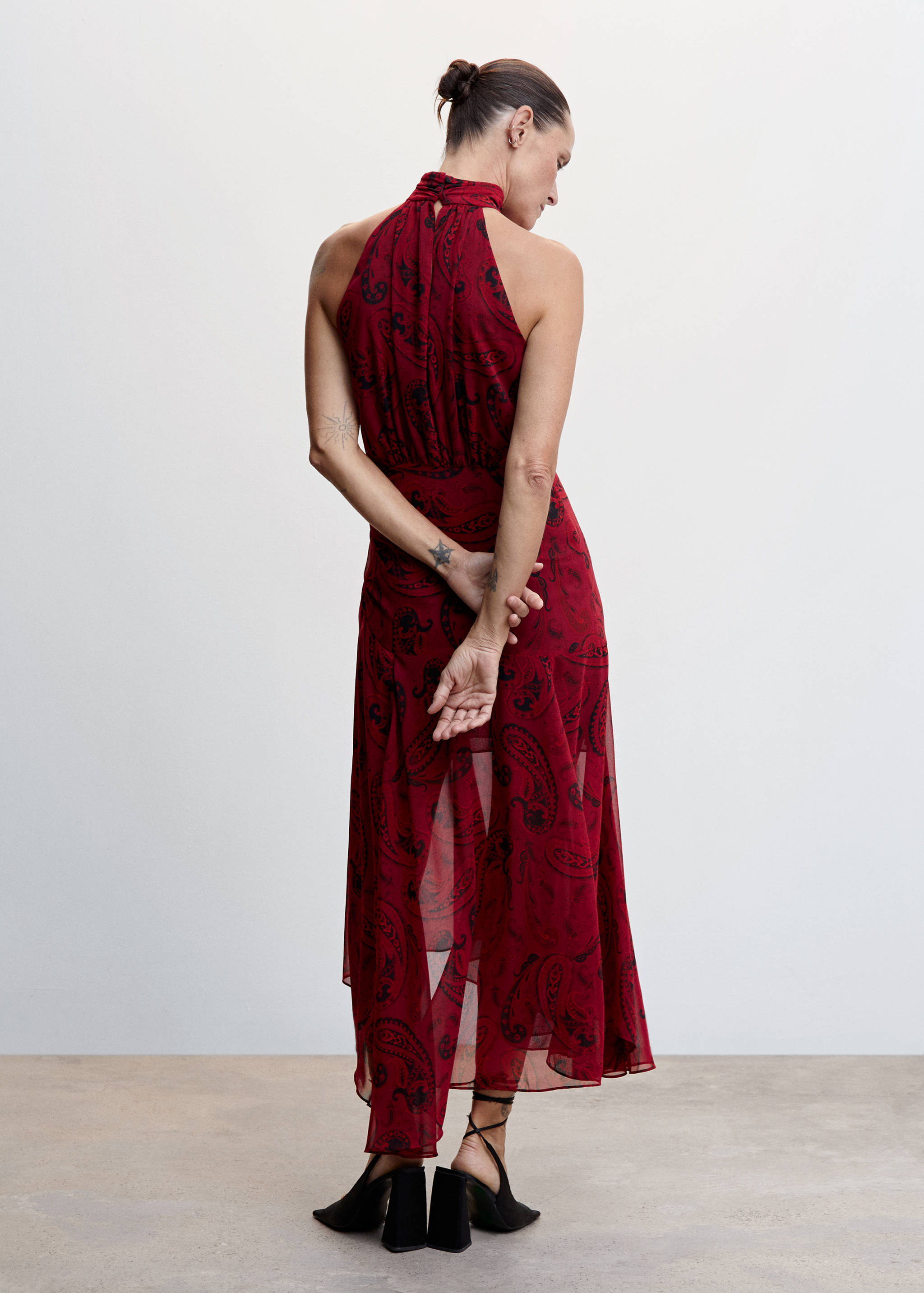 Paisley print dress - Reverse of the article