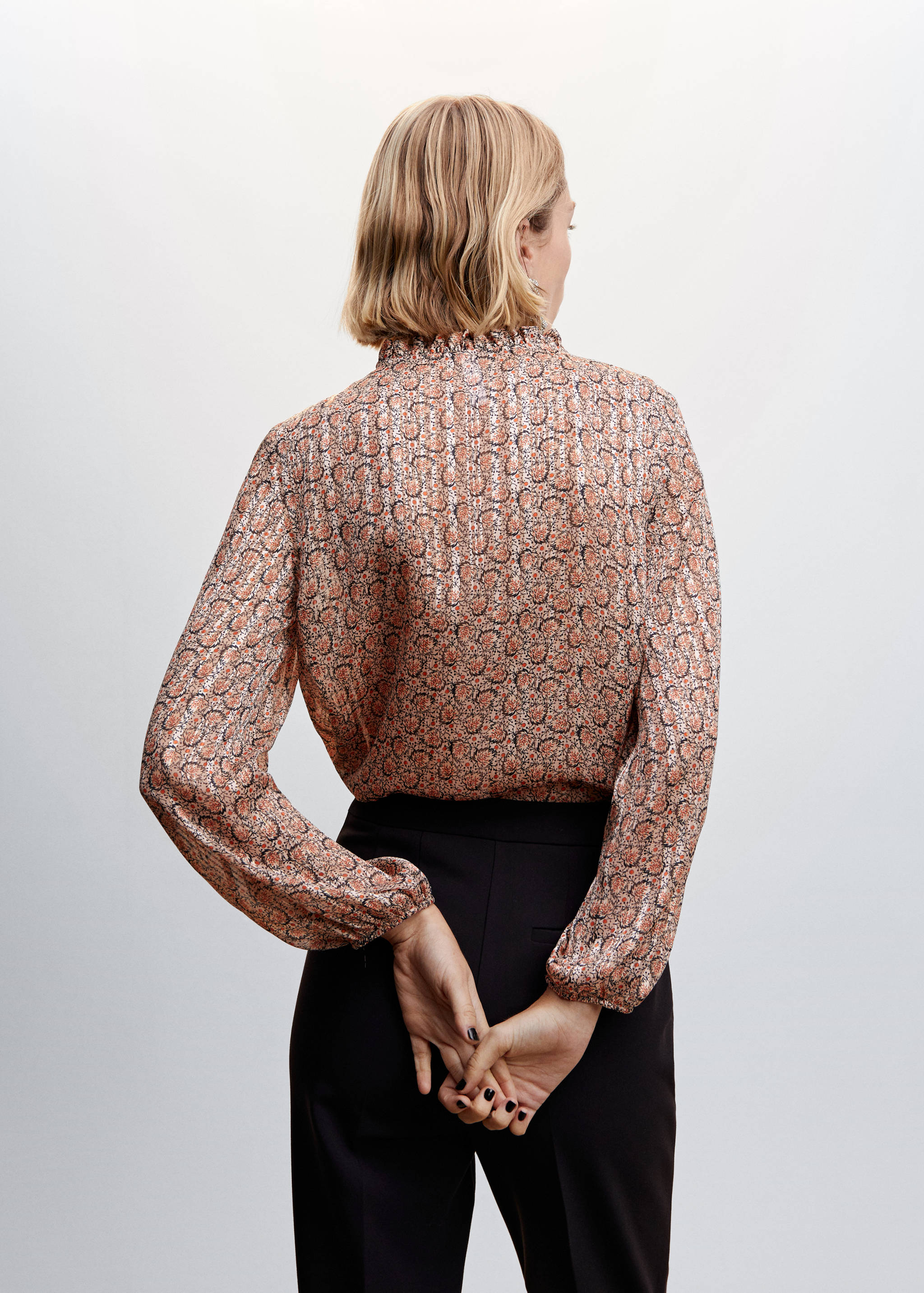Bow printed blouse - Reverse of the article