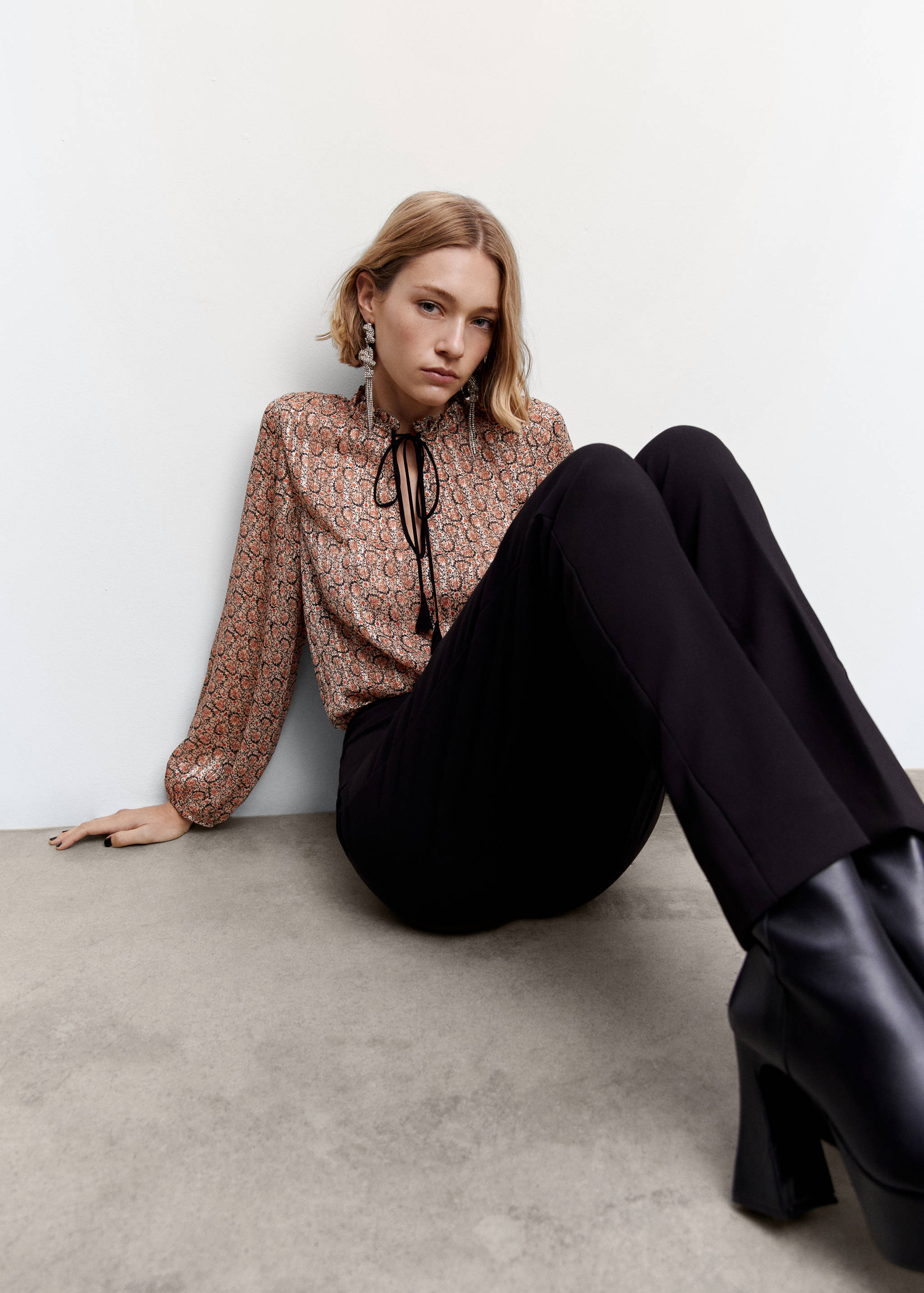 Bow printed blouse - Details of the article 2